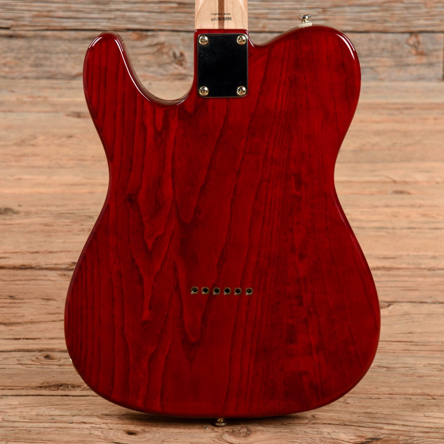 Squier Pro Tone Telecaster Thinline Crimson Red Transparent Electric Guitars / Semi-Hollow