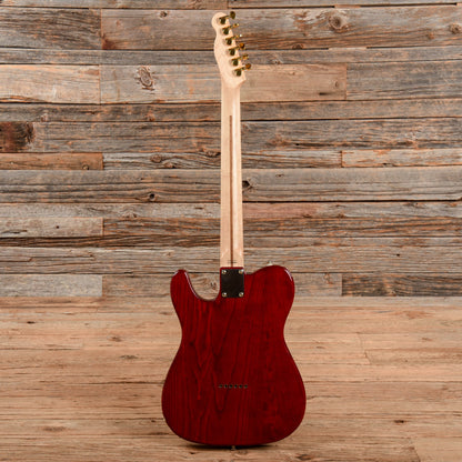 Squier Pro Tone Telecaster Thinline Crimson Red Transparent Electric Guitars / Semi-Hollow