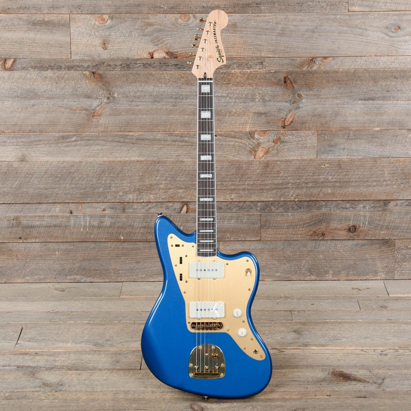 Squier 40th Anniversary Gold Edition Jazzmaster Lake Placid Blue w/Gold Anodized Pickguard Electric Guitars / Solid Body