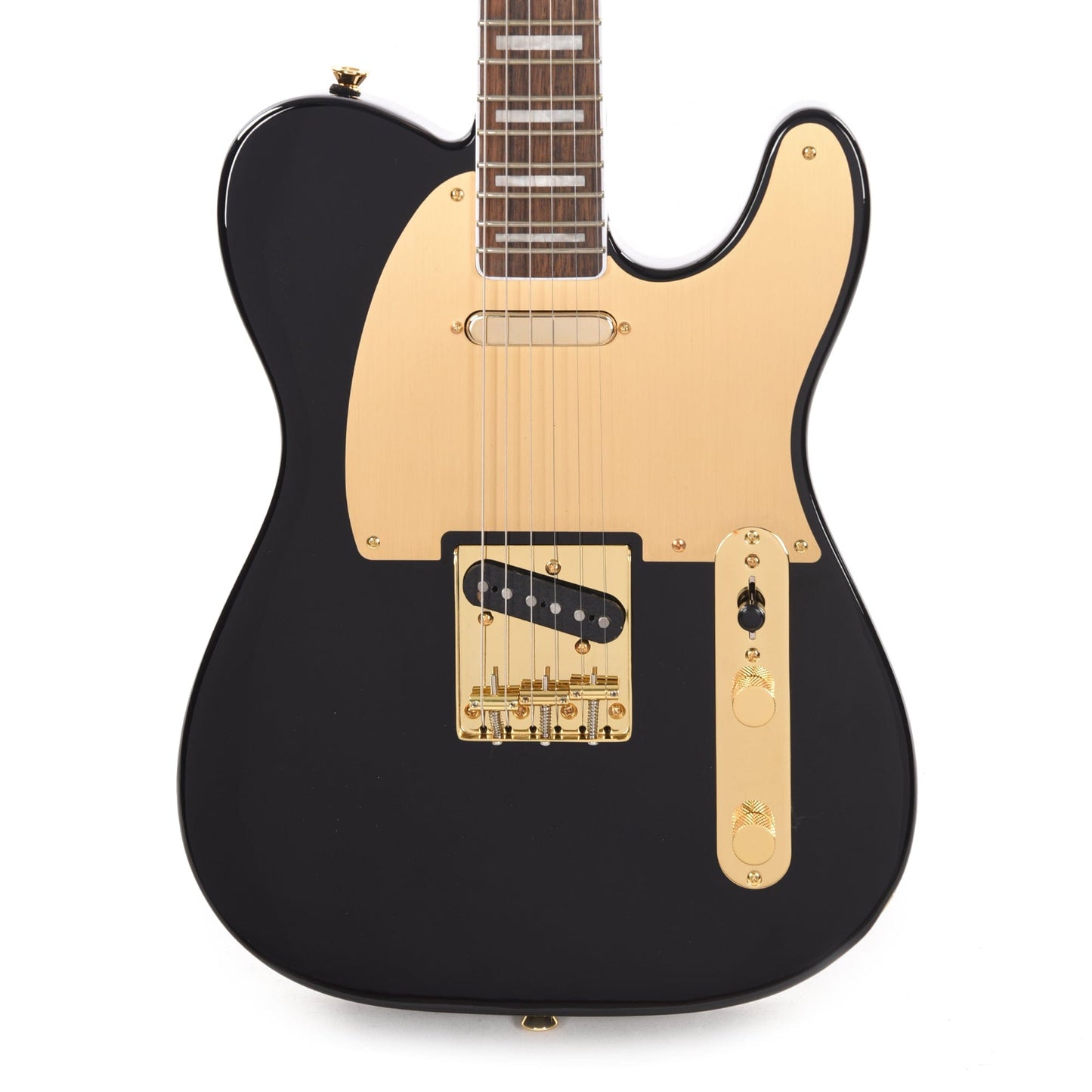 Squier 40th Anniversary Gold Edition Telecaster Black w/Gold Anodized Pickguard Electric Guitars / Solid Body