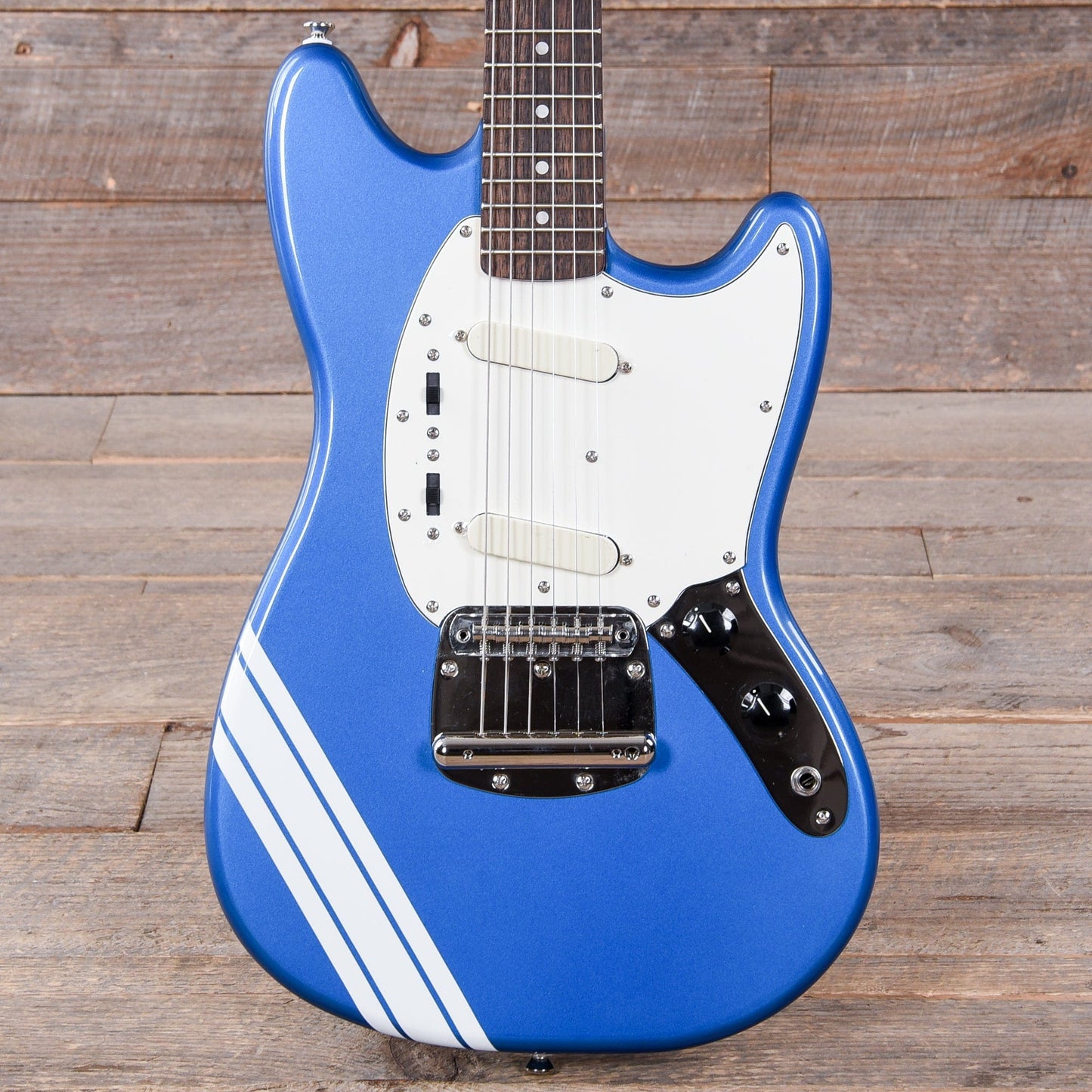 Squier Classic Vibe '60s Competition Mustang Lake Placid Blue w/Olympic White Stripes Electric Guitars / Solid Body