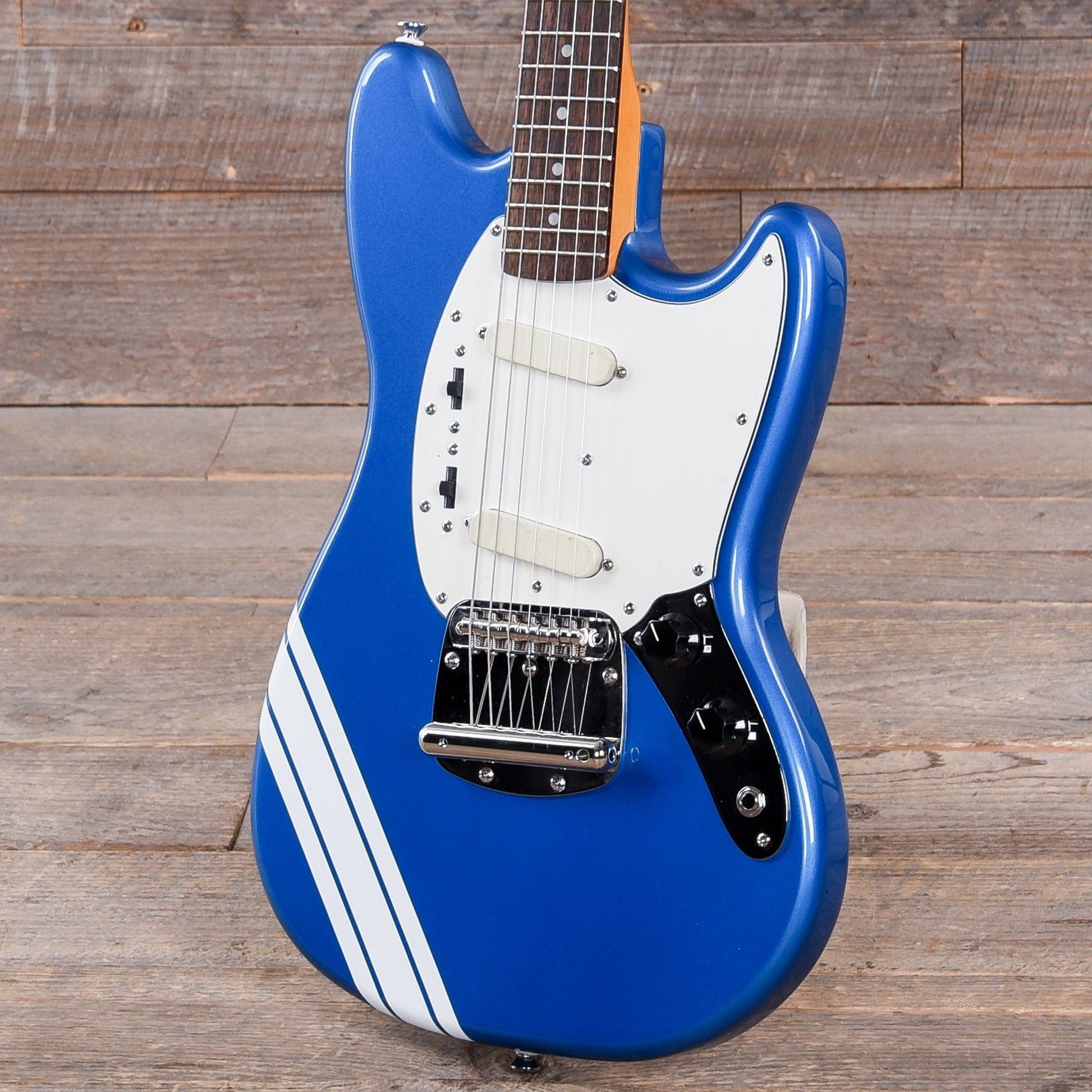 Squier Classic Vibe '60s Competition Mustang Lake Placid Blue w/Olympic White Stripes Electric Guitars / Solid Body