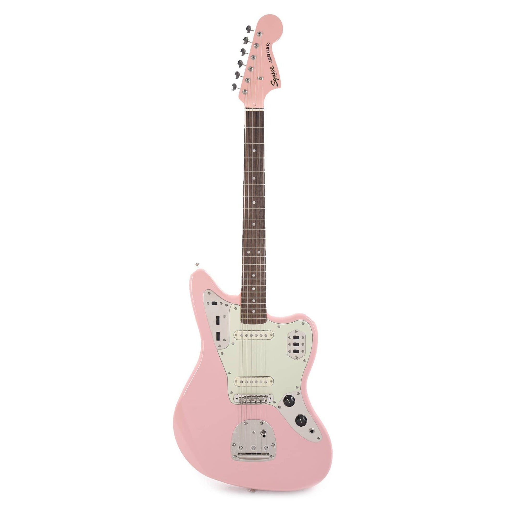 Squier Classic Vibe '60s Jaguar Shell Pink w/Matching Headcap & 3-Ply Mint Pickguard Electric Guitars / Solid Body