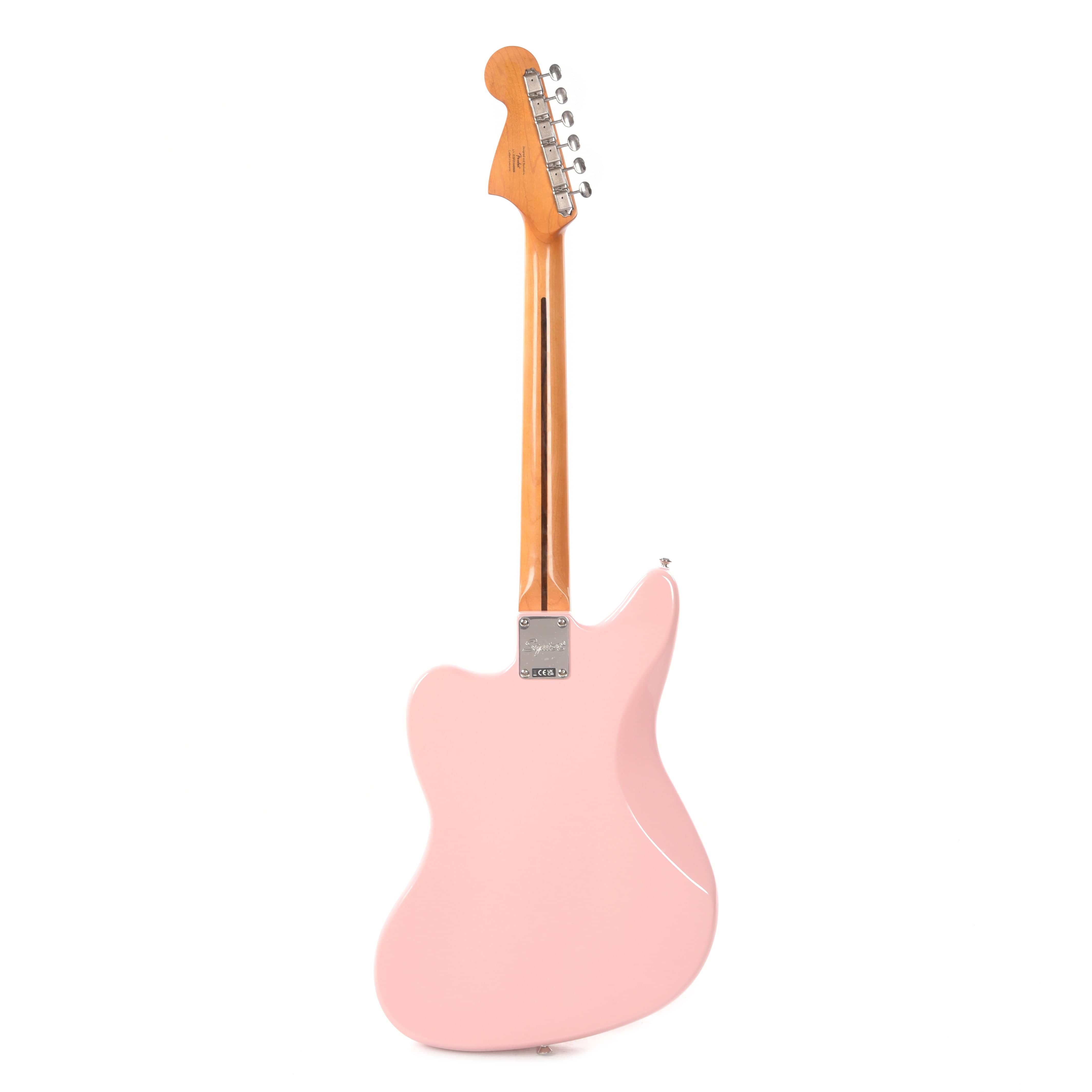 Squier Classic Vibe '60s Jaguar Shell Pink w/Matching Headcap & 3-Ply Mint Pickguard Electric Guitars / Solid Body