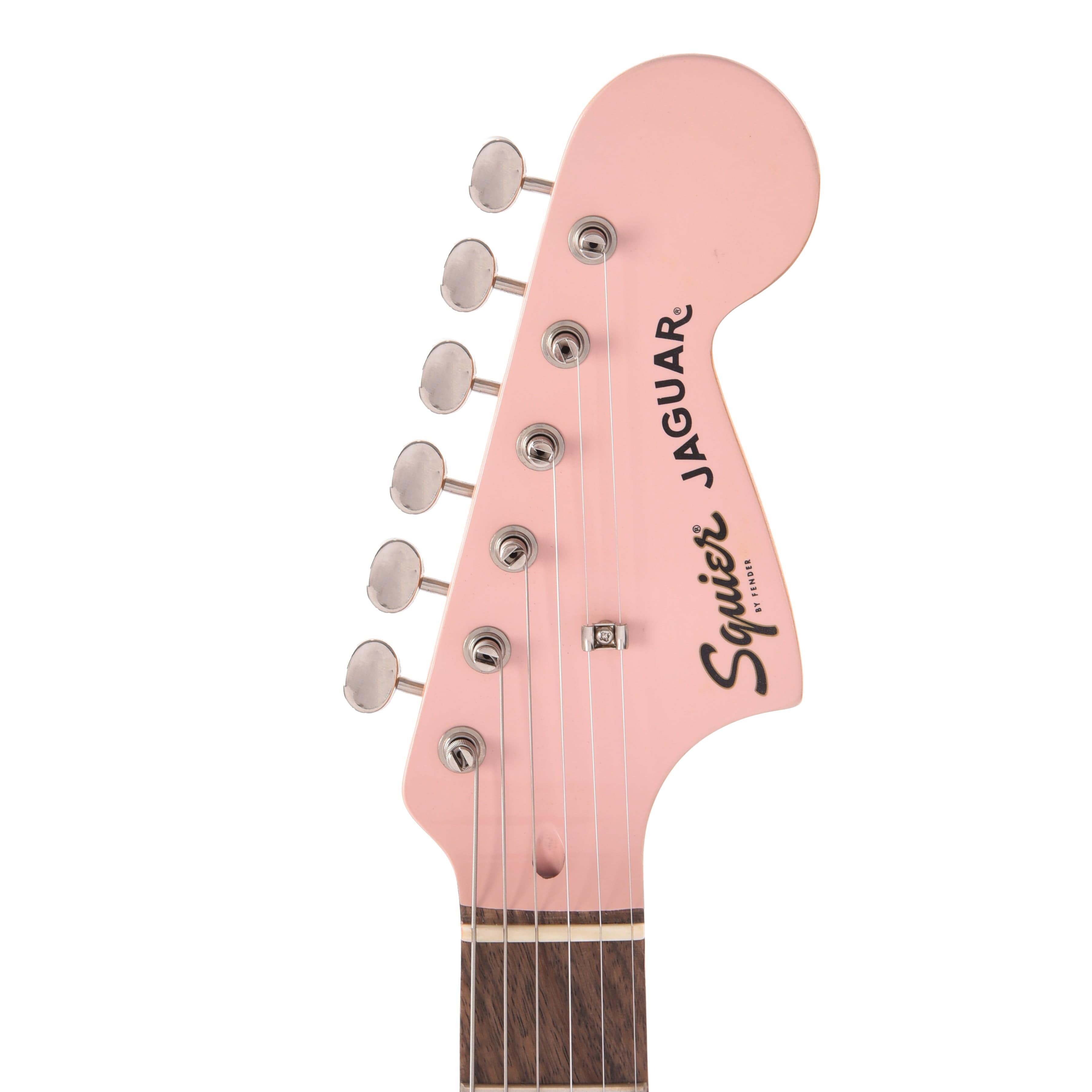 Squier Classic Vibe '60s Jaguar Shell Pink w/Matching Headcap & 3-Ply Mint Pickguard Electric Guitars / Solid Body