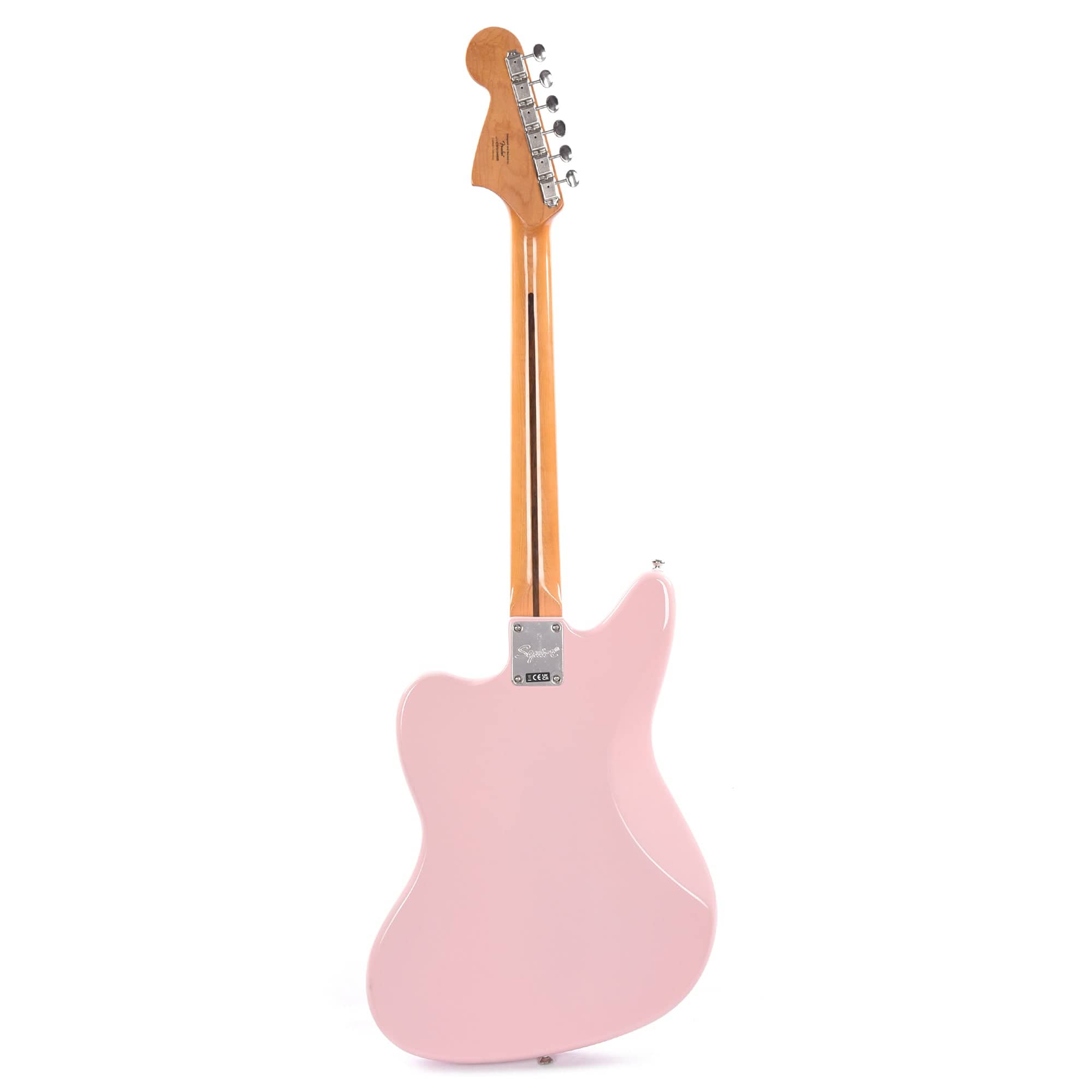 Squier Classic Vibe '60s Jaguar Shell Pink w/Matching Headcap & 3-Ply Mint Pickguard Electric Guitars / Solid Body