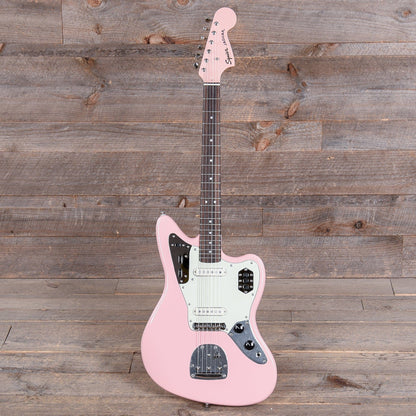 Squier Classic Vibe '60s Jaguar Shell Pink w/Matching Headcap & 3-Ply Mint Pickguard Electric Guitars / Solid Body