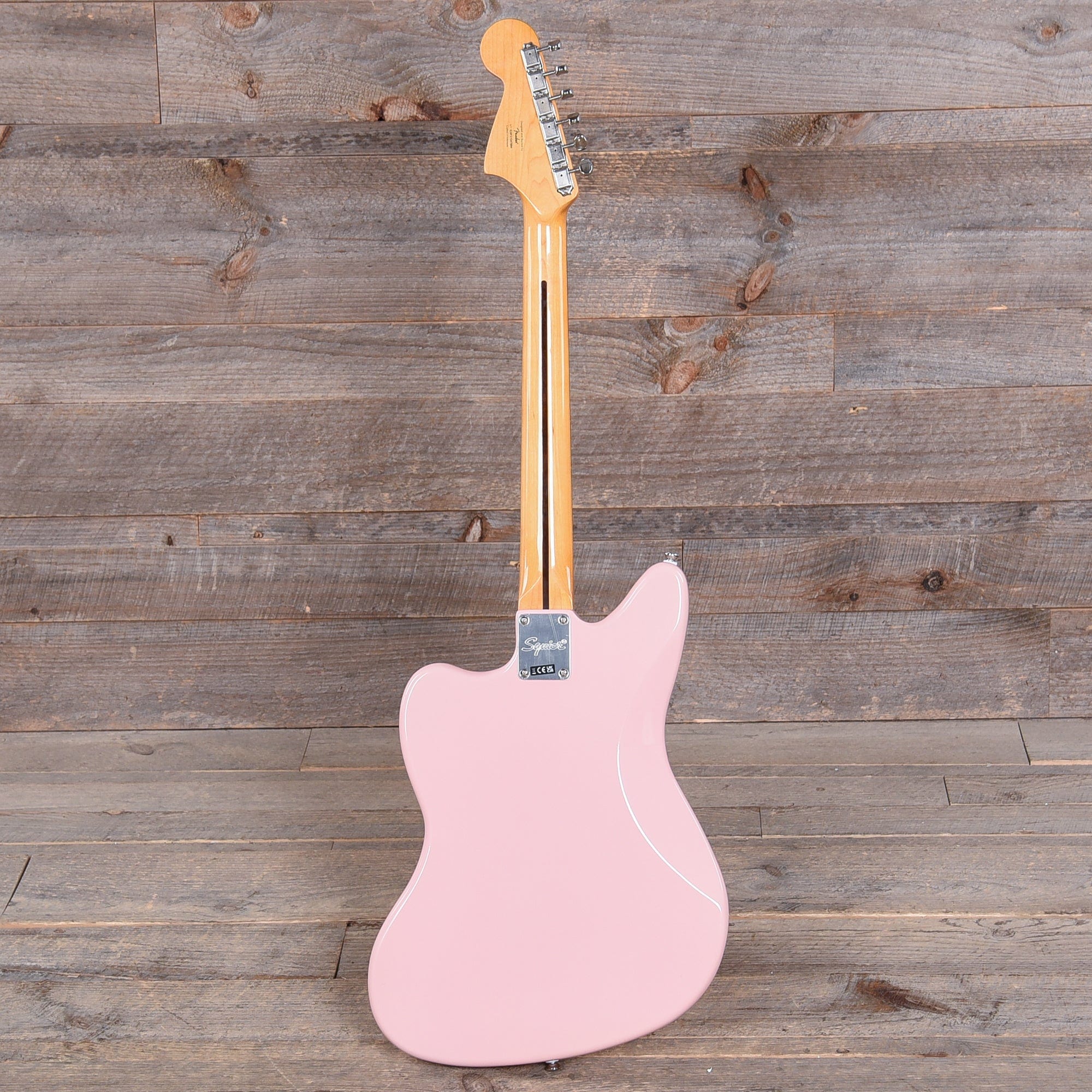 Squier Classic Vibe '60s Jaguar Shell Pink w/Matching Headcap & 3-Ply Mint Pickguard Electric Guitars / Solid Body