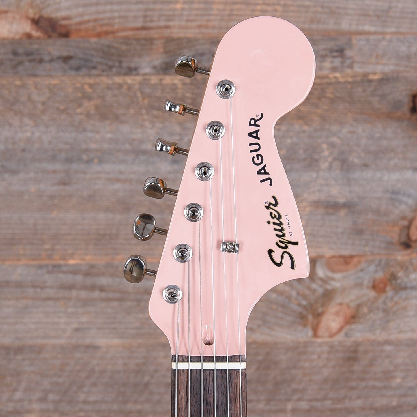 Squier Classic Vibe '60s Jaguar Shell Pink w/Matching Headcap & 3-Ply Mint Pickguard Electric Guitars / Solid Body