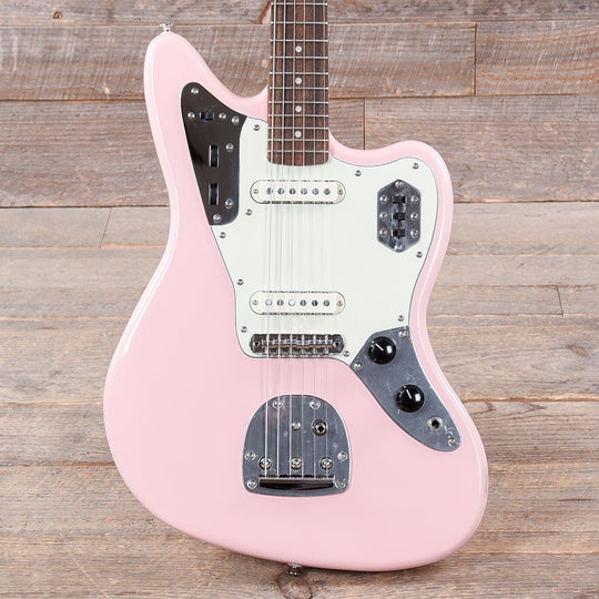 Squier Classic Vibe '60s Jaguar Shell Pink w/Matching Headcap & 3-Ply Mint Pickguard Electric Guitars / Solid Body