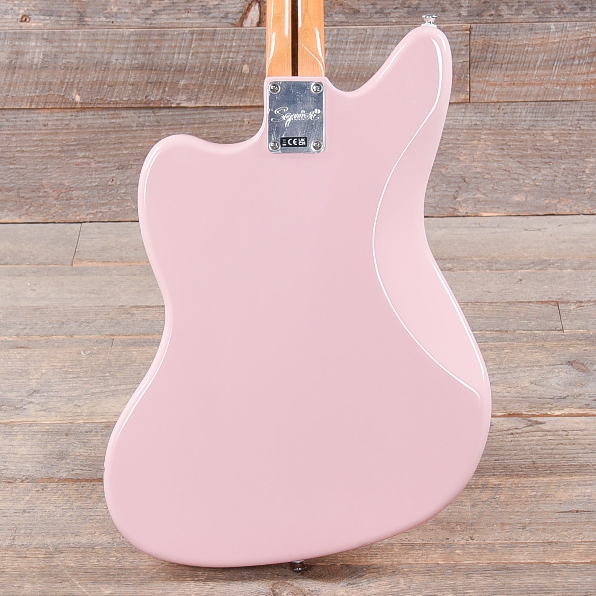 Squier Classic Vibe '60s Jaguar Shell Pink w/Matching Headcap & 3-Ply Mint Pickguard Electric Guitars / Solid Body