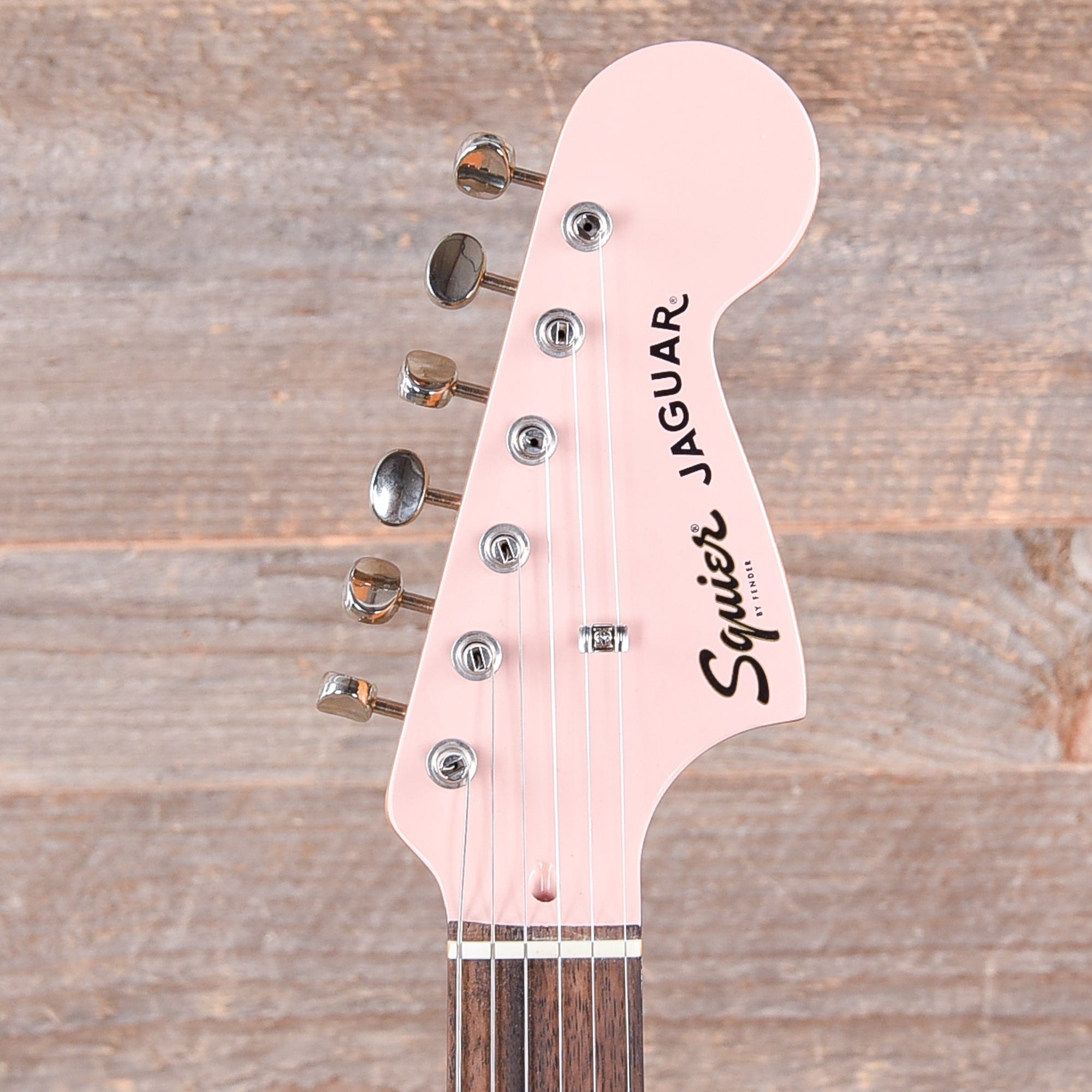 Squier Classic Vibe '60s Jaguar Shell Pink w/Matching Headcap & 3-Ply Mint Pickguard Electric Guitars / Solid Body