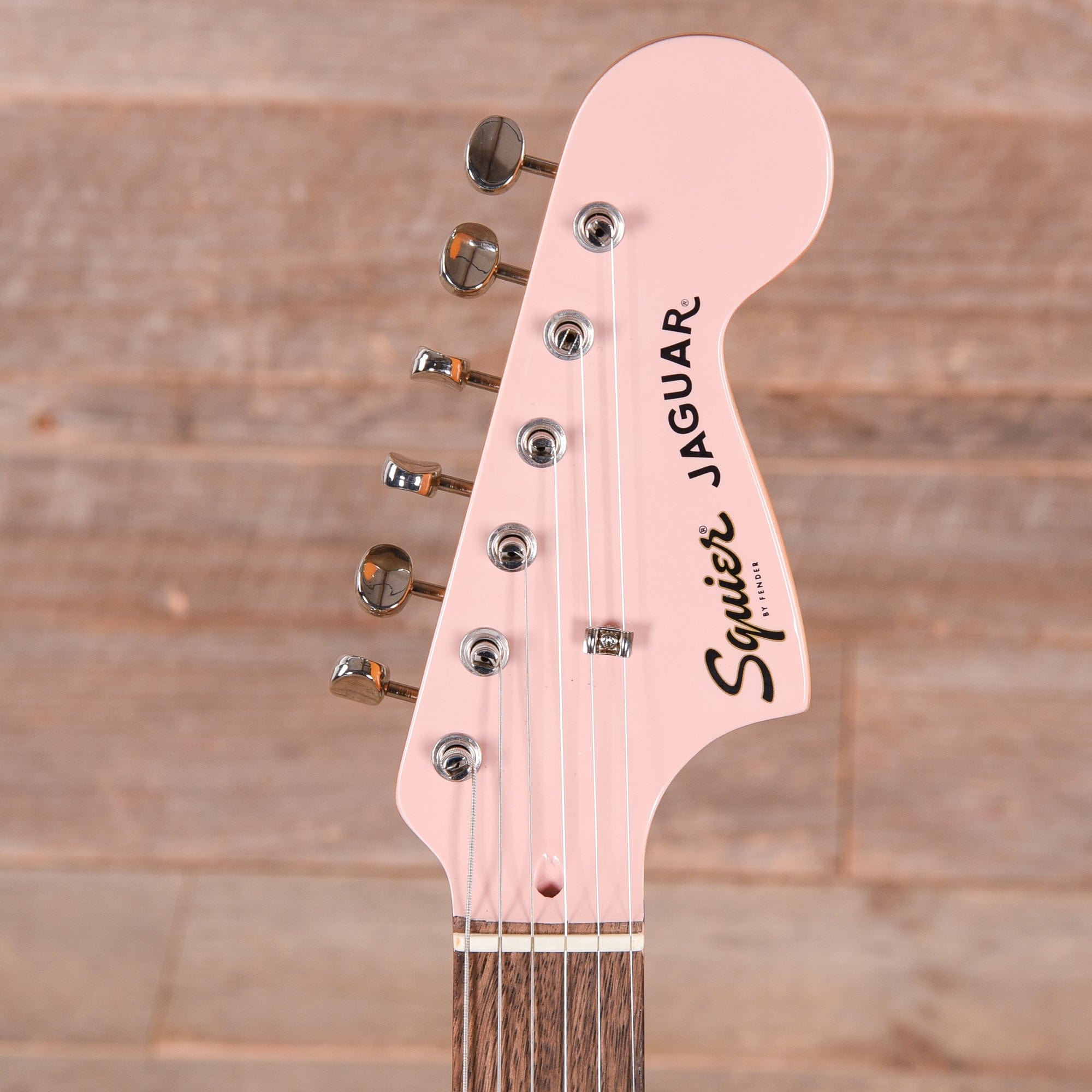 Squier Classic Vibe '60s Jaguar Shell Pink w/Matching Headcap & 3-Ply Mint Pickguard Electric Guitars / Solid Body