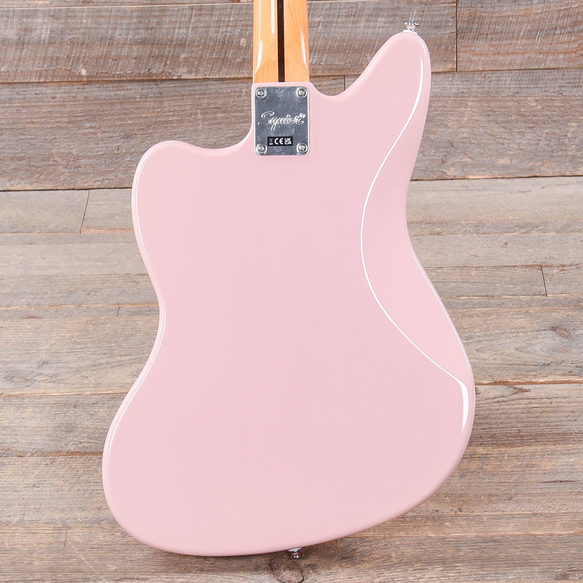 Squier Classic Vibe '60s Jaguar Shell Pink w/Matching Headcap & 3-Ply Mint Pickguard Electric Guitars / Solid Body