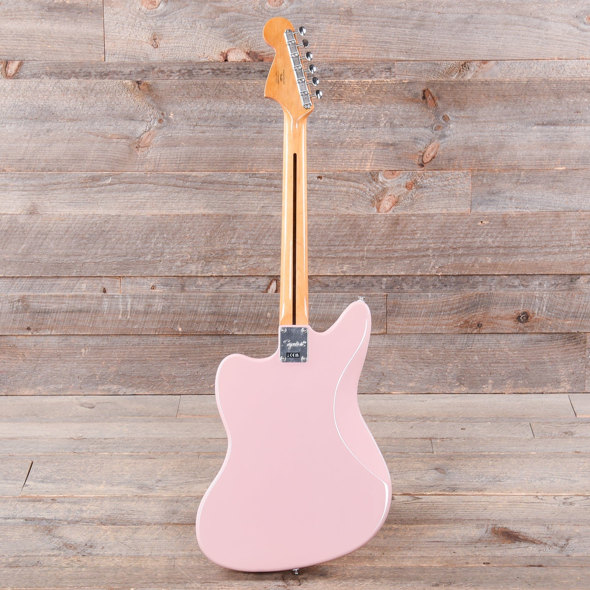 Squier Classic Vibe '60s Jaguar Shell Pink w/Matching Headcap & 3-Ply Mint Pickguard Electric Guitars / Solid Body