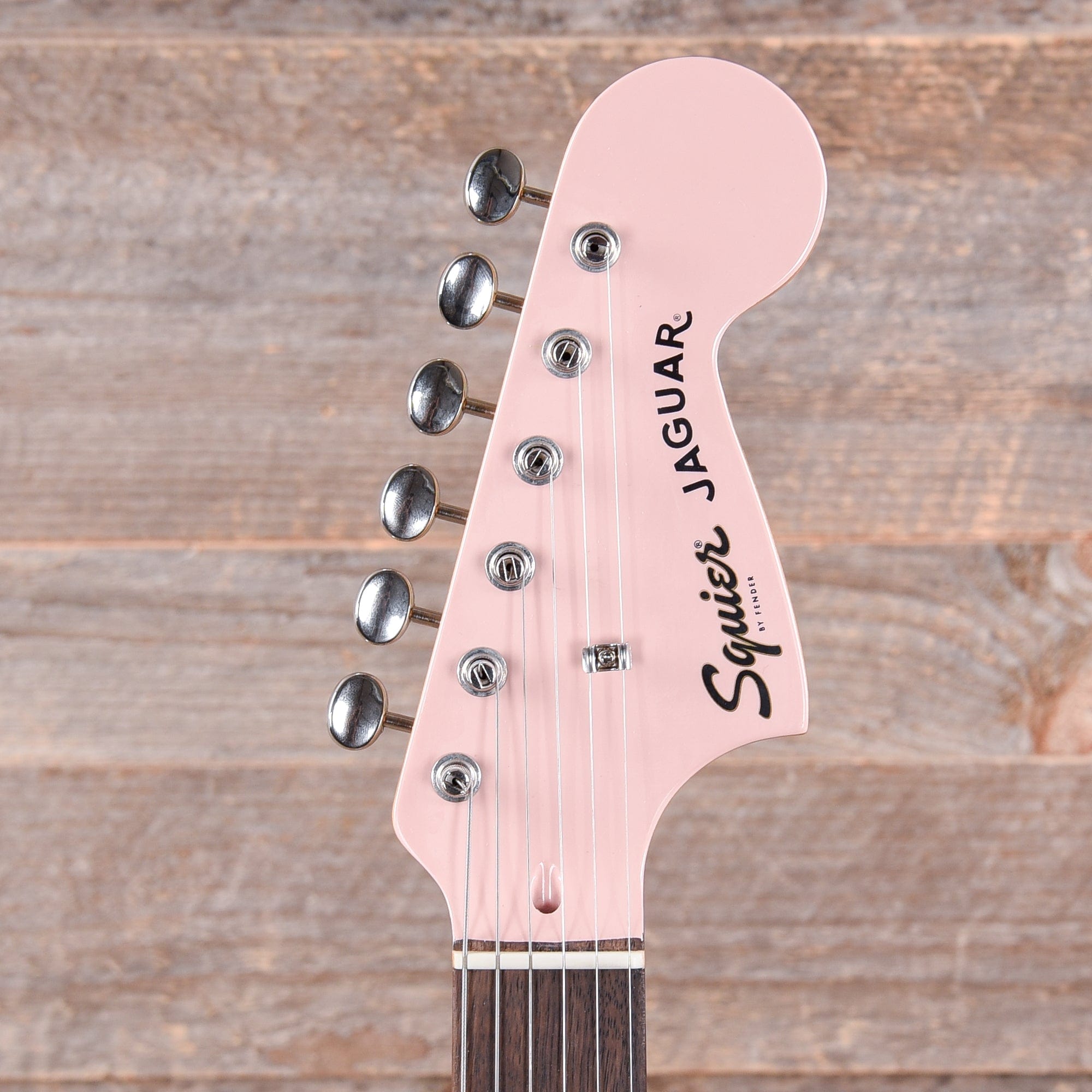 Squier Classic Vibe '60s Jaguar Shell Pink w/Matching Headcap & 3-Ply Mint Pickguard Electric Guitars / Solid Body