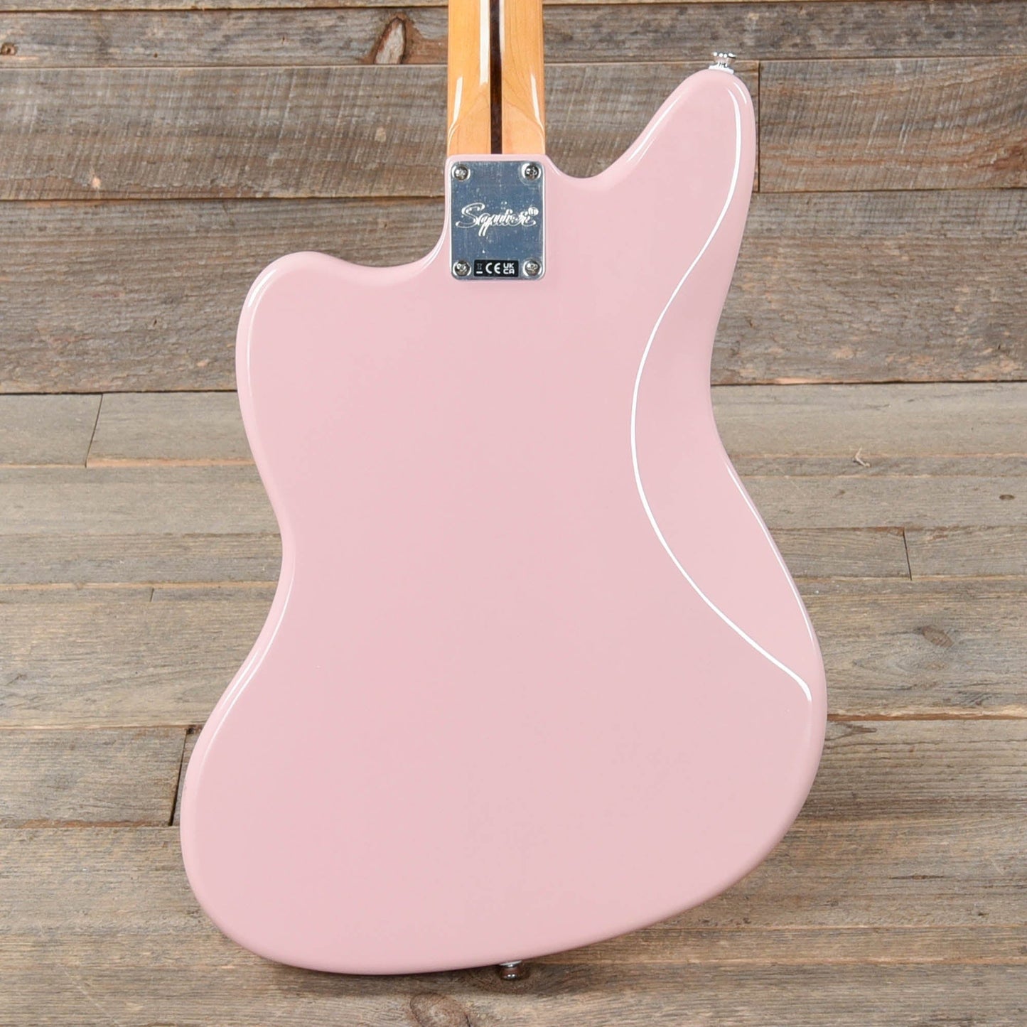 Squier Classic Vibe '60s Jaguar Shell Pink w/Matching Headcap & 3-Ply Mint Pickguard Electric Guitars / Solid Body