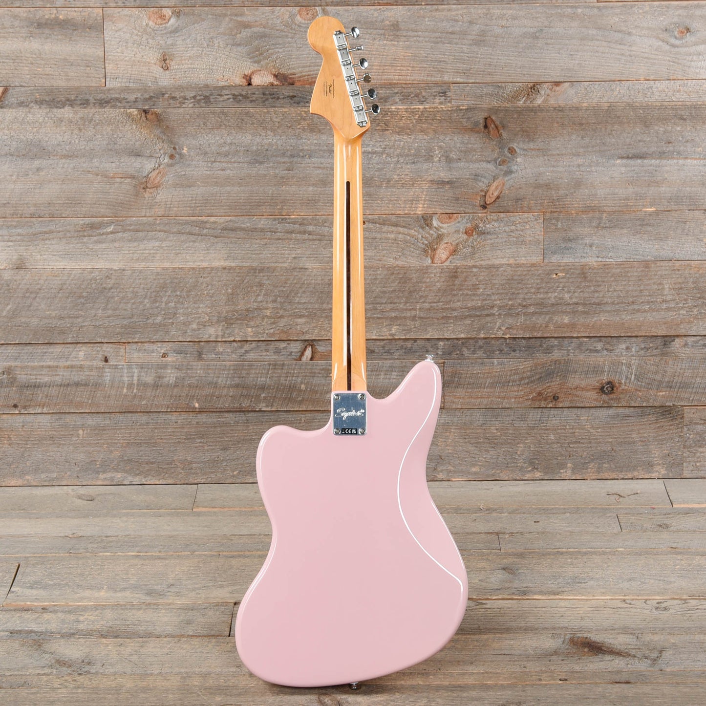 Squier Classic Vibe '60s Jaguar Shell Pink w/Matching Headcap & 3-Ply Mint Pickguard Electric Guitars / Solid Body