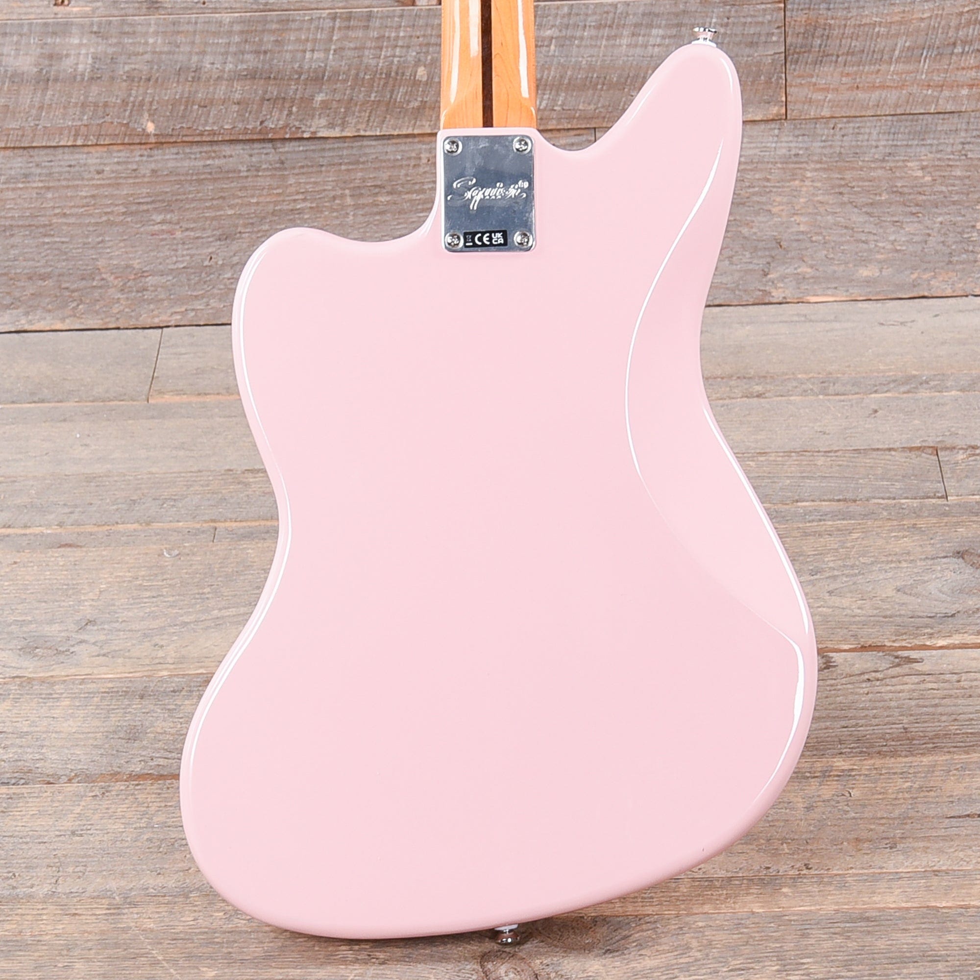 Squier Classic Vibe '60s Jaguar Shell Pink w/Matching Headcap & 3-Ply Mint Pickguard Electric Guitars / Solid Body