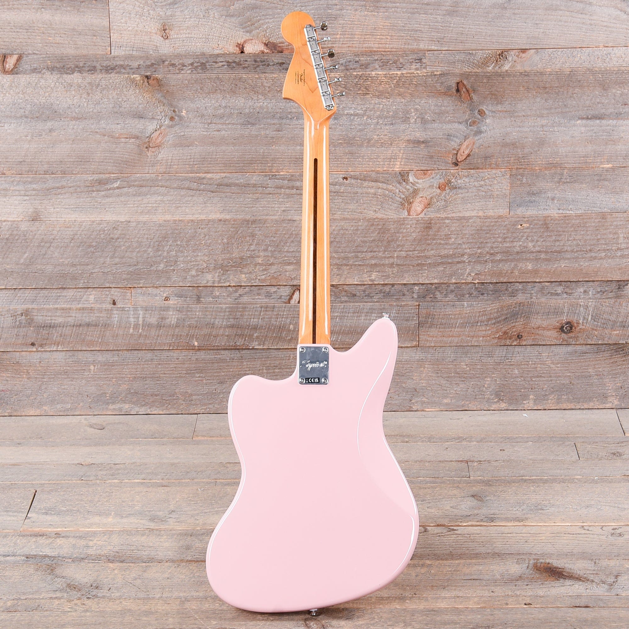 Squier Classic Vibe '60s Jaguar Shell Pink w/Matching Headcap & 3-Ply Mint Pickguard Electric Guitars / Solid Body