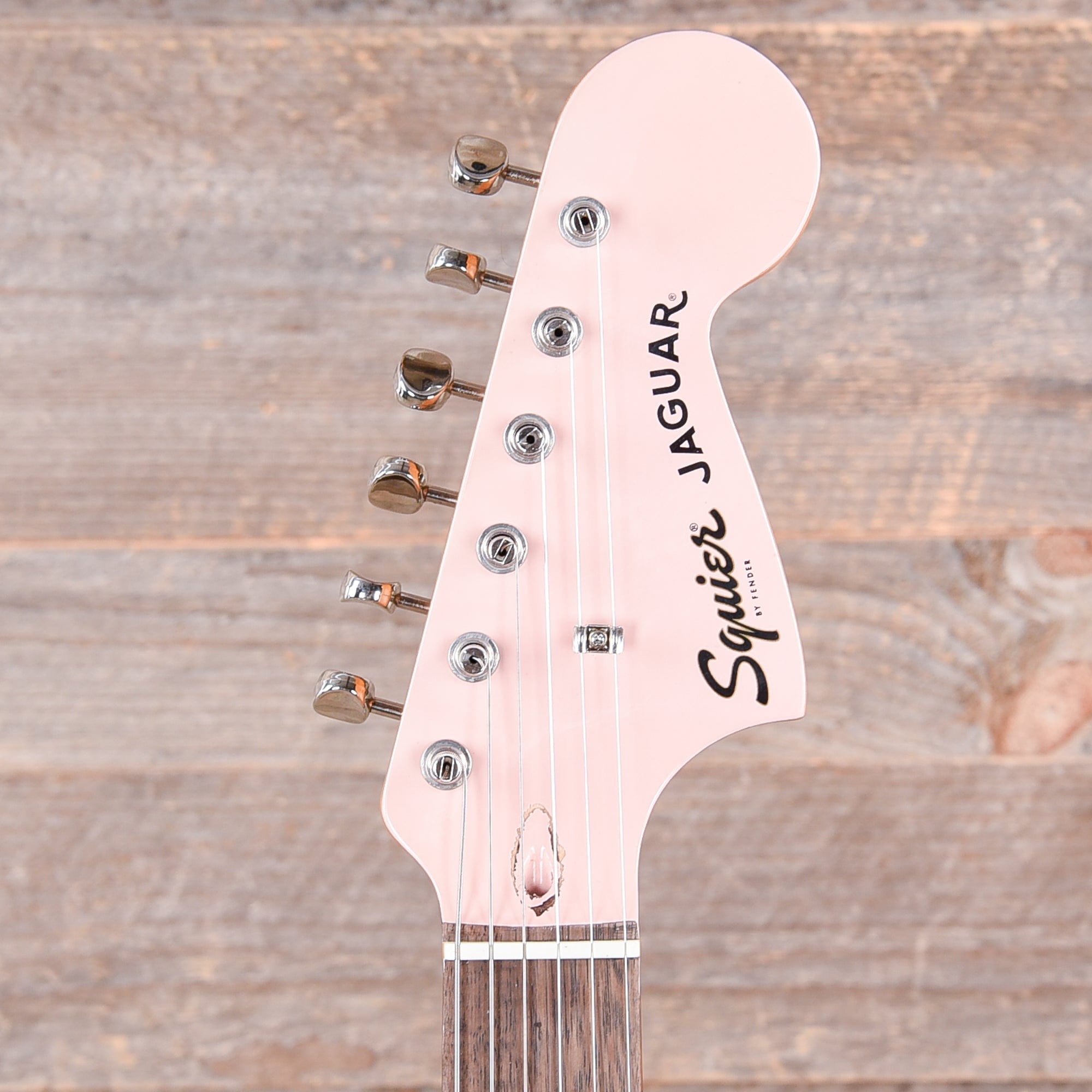 Squier Classic Vibe '60s Jaguar Shell Pink w/Matching Headcap & 3-Ply Mint Pickguard Electric Guitars / Solid Body