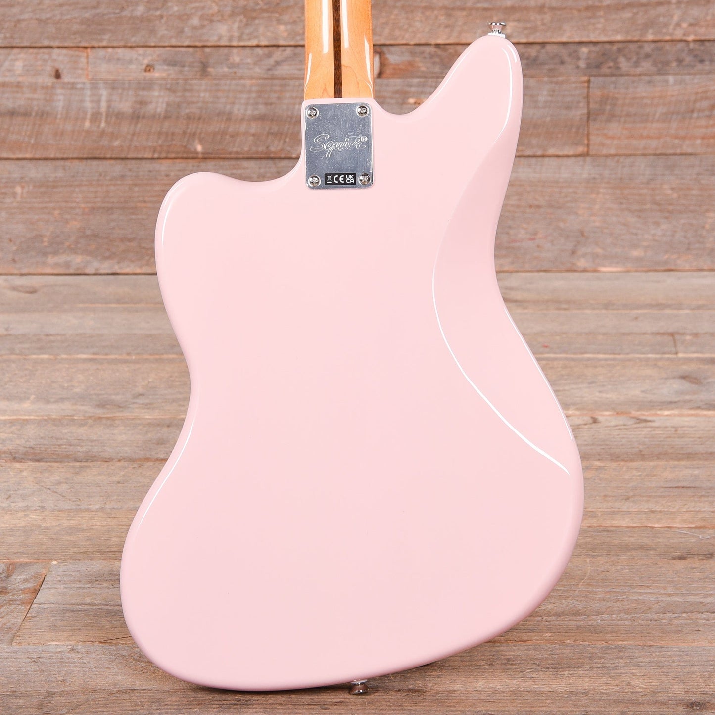 Squier Classic Vibe '60s Jaguar Shell Pink w/Matching Headcap & 3-Ply Mint Pickguard Electric Guitars / Solid Body