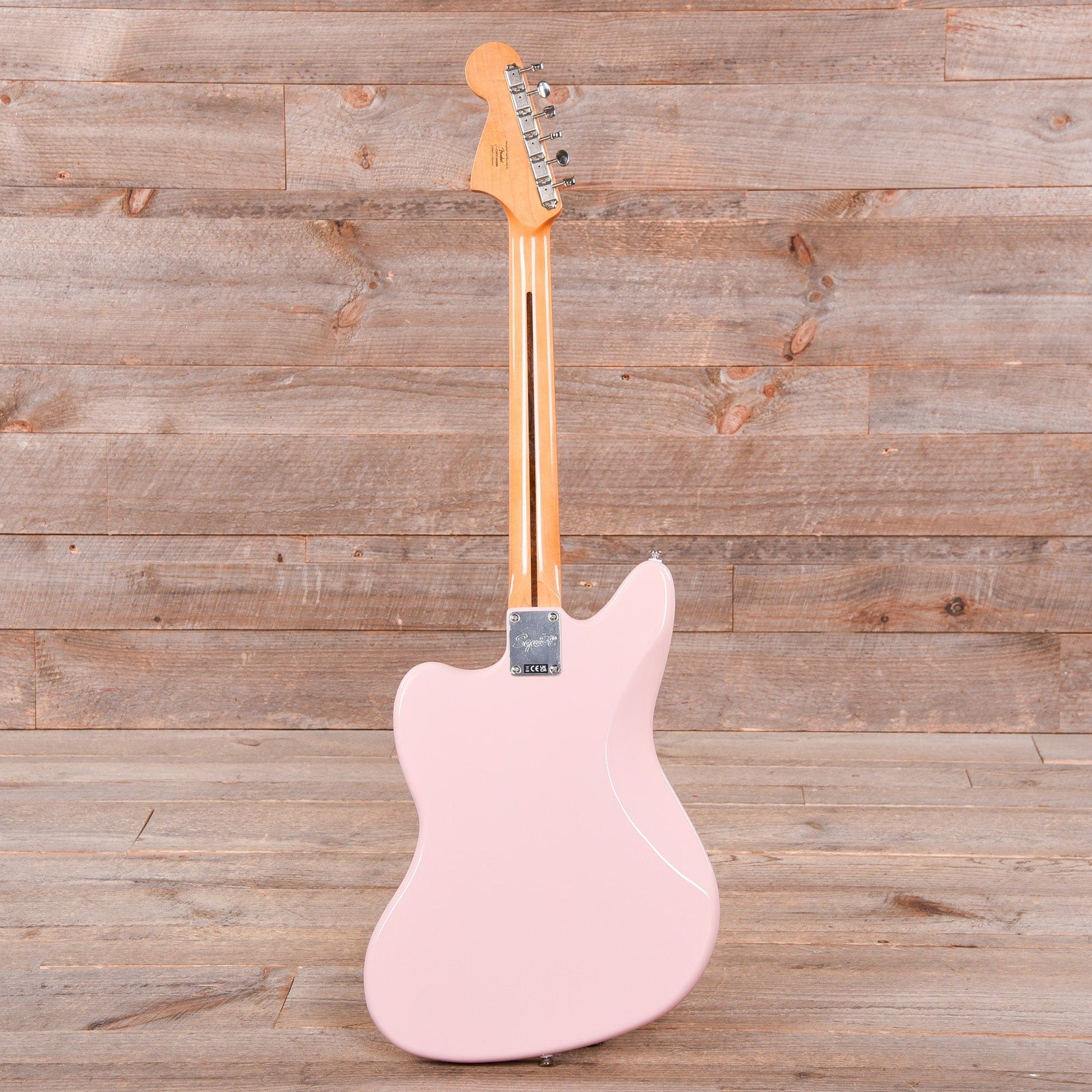 Squier Classic Vibe '60s Jaguar Shell Pink w/Matching Headcap & 3-Ply Mint Pickguard Electric Guitars / Solid Body