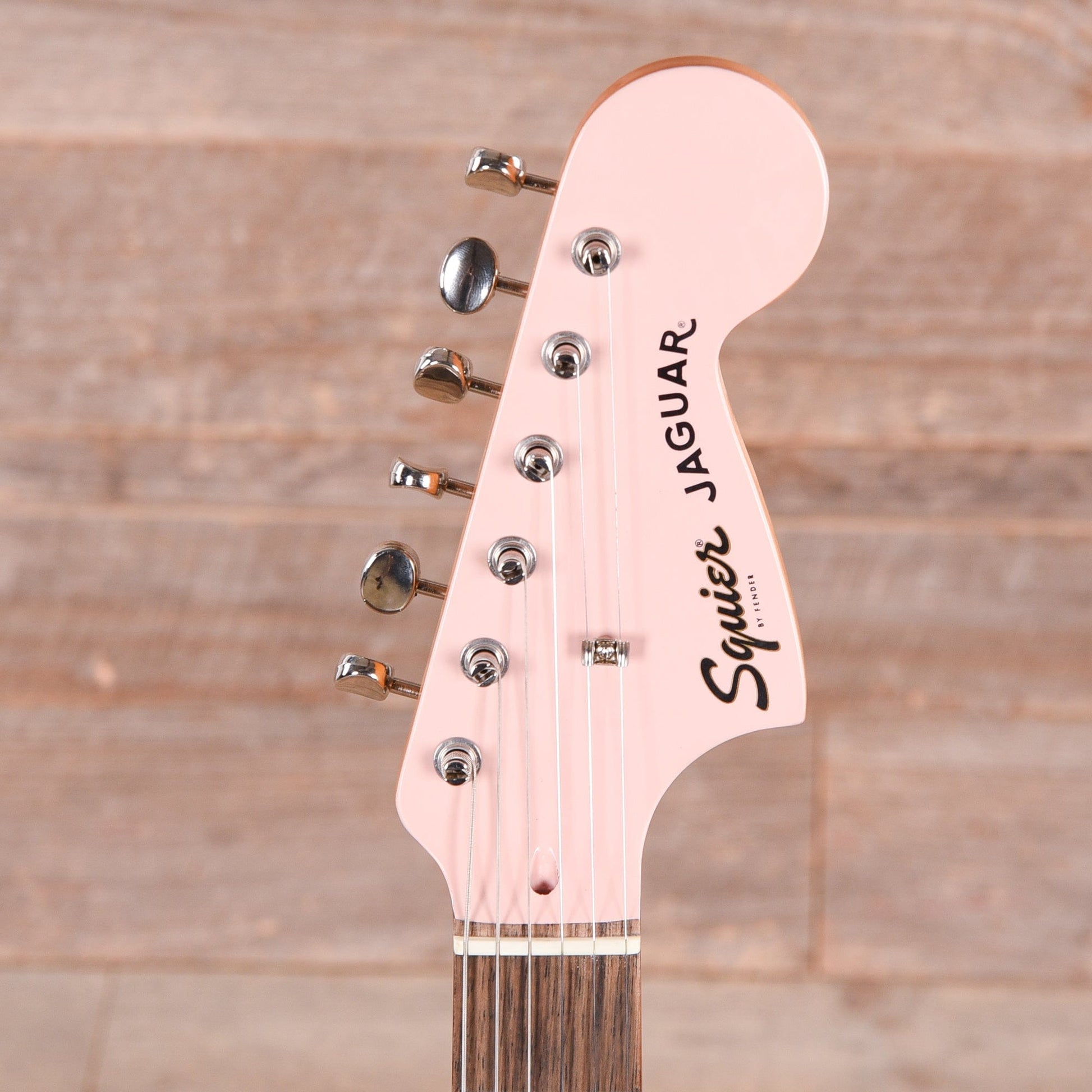 Squier Classic Vibe '60s Jaguar Shell Pink w/Matching Headcap & 3-Ply Mint Pickguard Electric Guitars / Solid Body