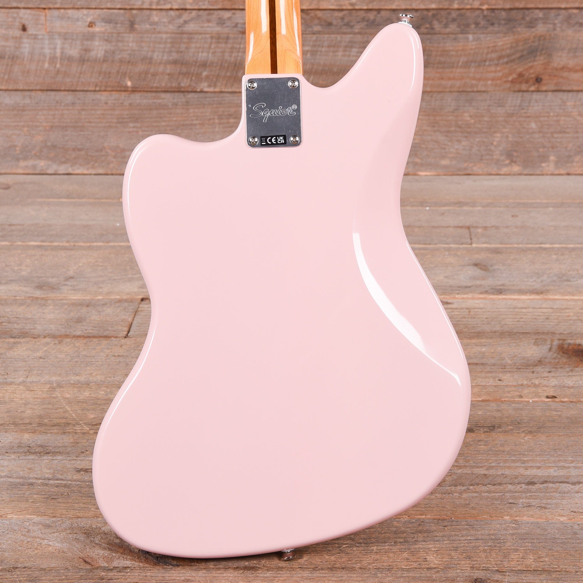 Squier Classic Vibe '60s Jaguar Shell Pink w/Matching Headcap & 3-Ply Mint Pickguard Electric Guitars / Solid Body