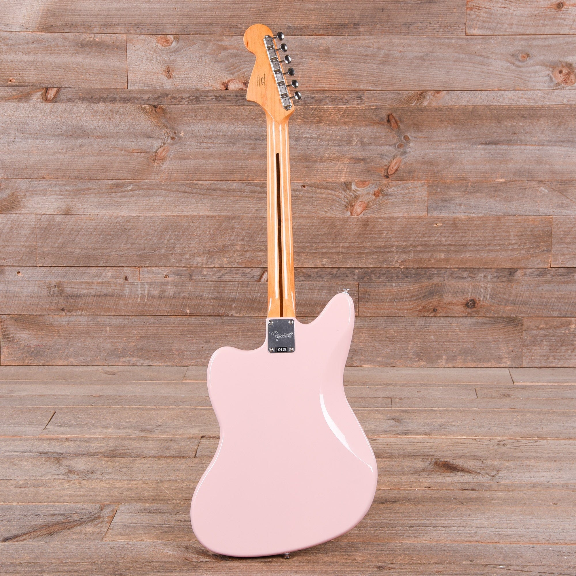 Squier Classic Vibe '60s Jaguar Shell Pink w/Matching Headcap & 3-Ply Mint Pickguard Electric Guitars / Solid Body