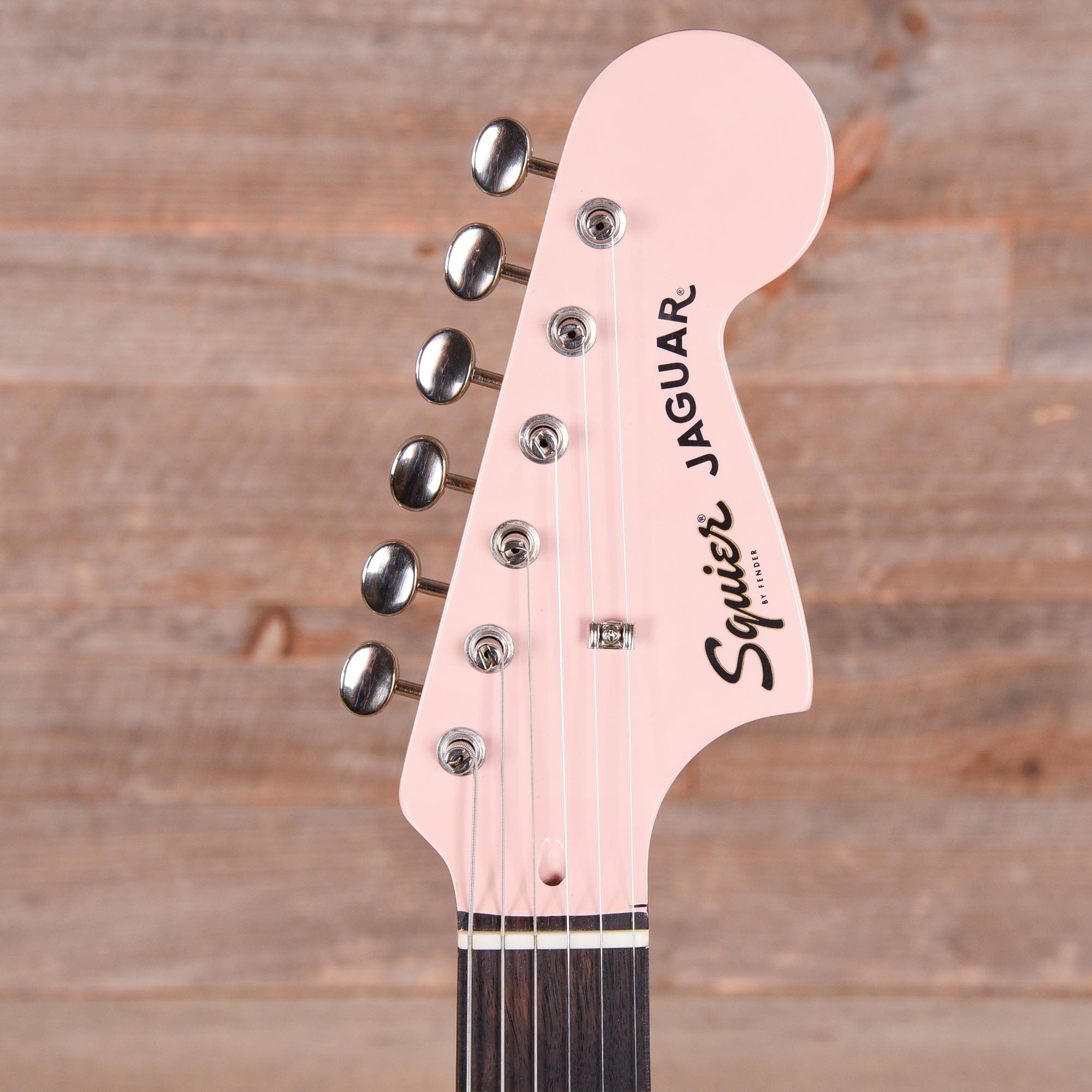 Squier Classic Vibe '60s Jaguar Shell Pink w/Matching Headcap & 3-Ply Mint Pickguard Electric Guitars / Solid Body