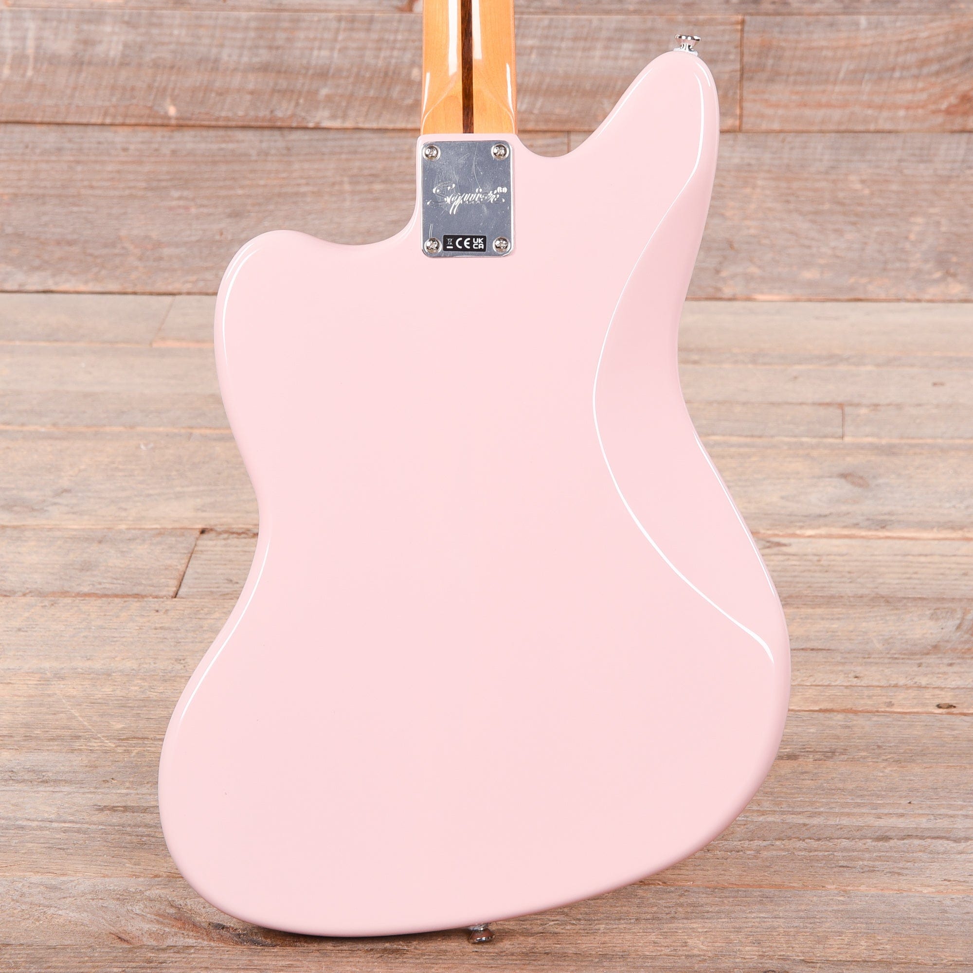 Squier Classic Vibe '60s Jaguar Shell Pink w/Matching Headcap & 3-Ply Mint Pickguard Electric Guitars / Solid Body