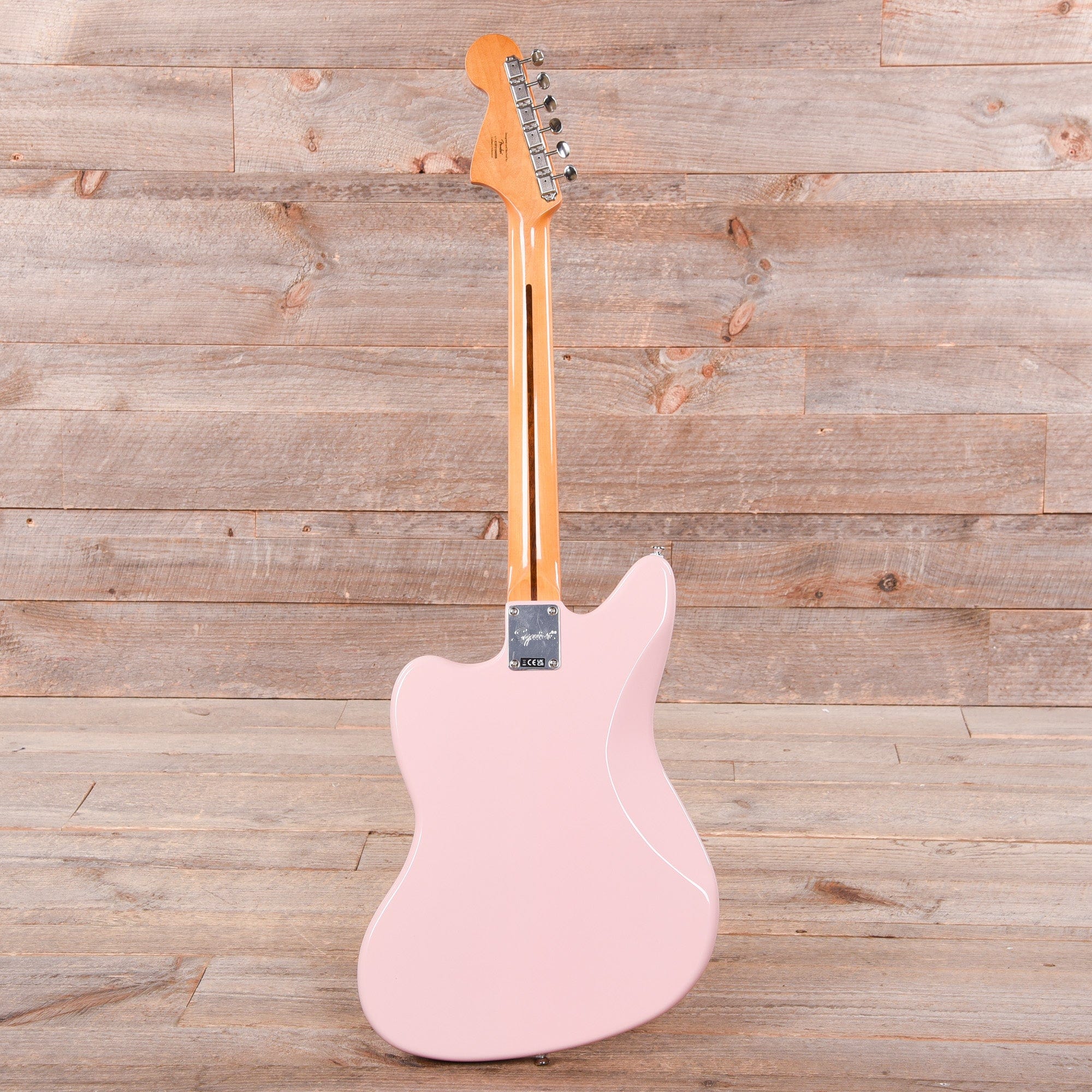 Squier Classic Vibe '60s Jaguar Shell Pink w/Matching Headcap & 3-Ply Mint Pickguard Electric Guitars / Solid Body