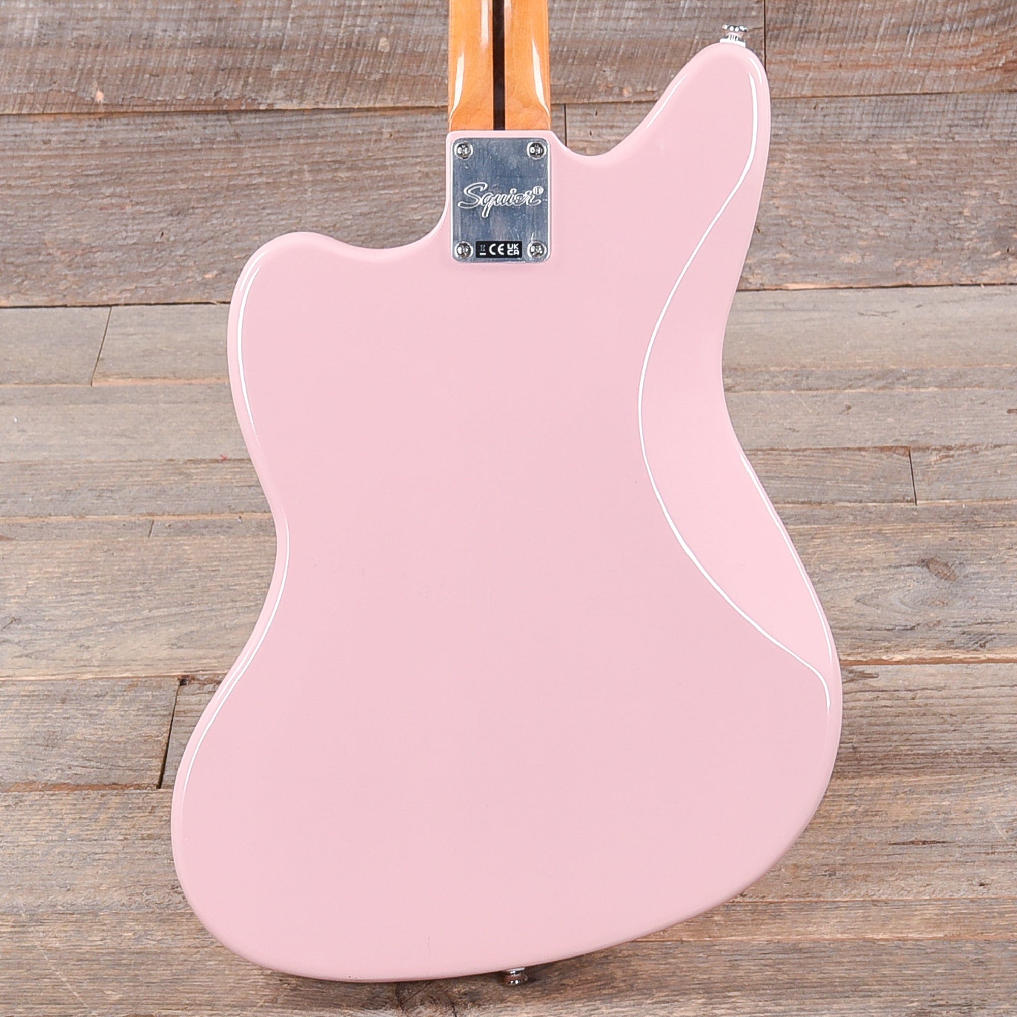 Squier Classic Vibe '60s Jaguar Shell Pink w/Matching Headcap & 3-Ply Mint Pickguard Electric Guitars / Solid Body