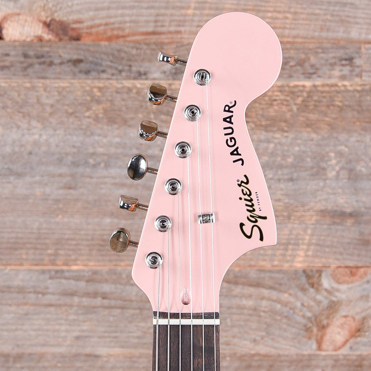 Squier Classic Vibe '60s Jaguar Shell Pink w/Matching Headcap & 3-Ply Mint Pickguard Electric Guitars / Solid Body