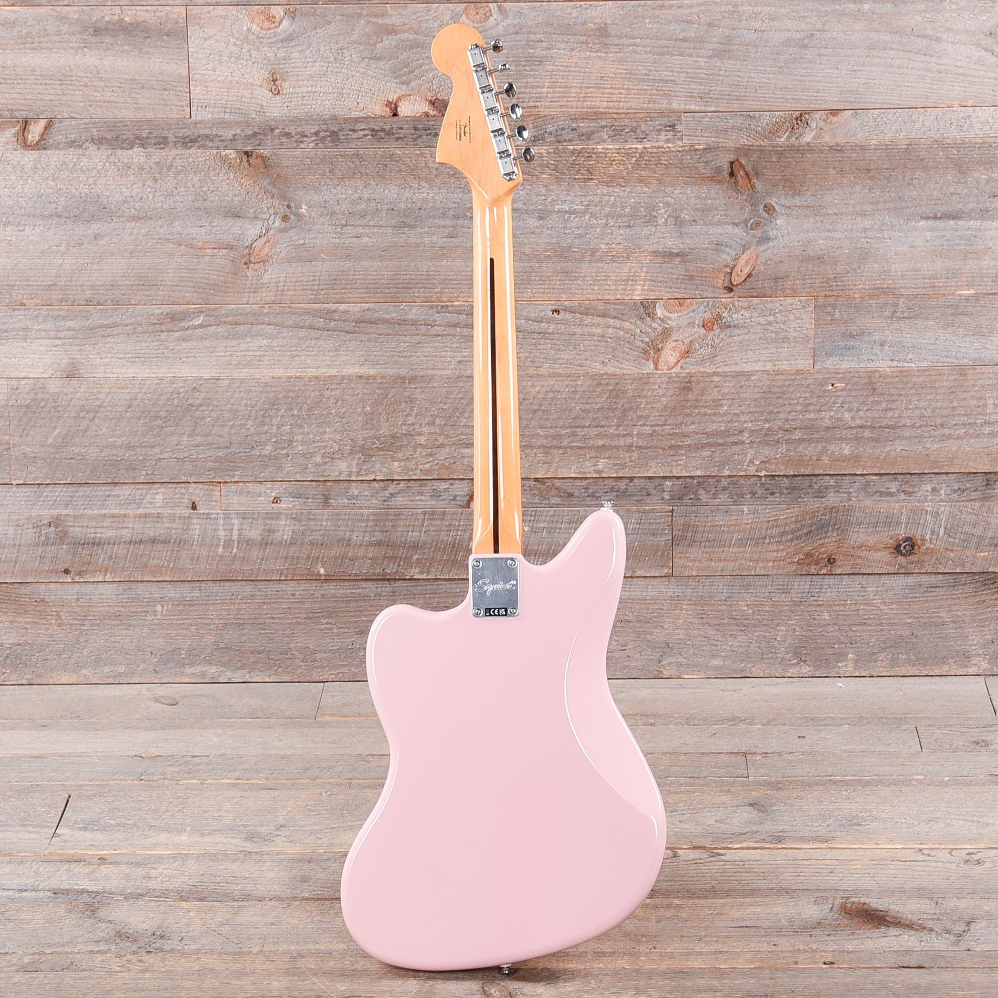 Squier Classic Vibe '60s Jaguar Shell Pink w/Matching Headcap & 3-Ply Mint Pickguard Electric Guitars / Solid Body