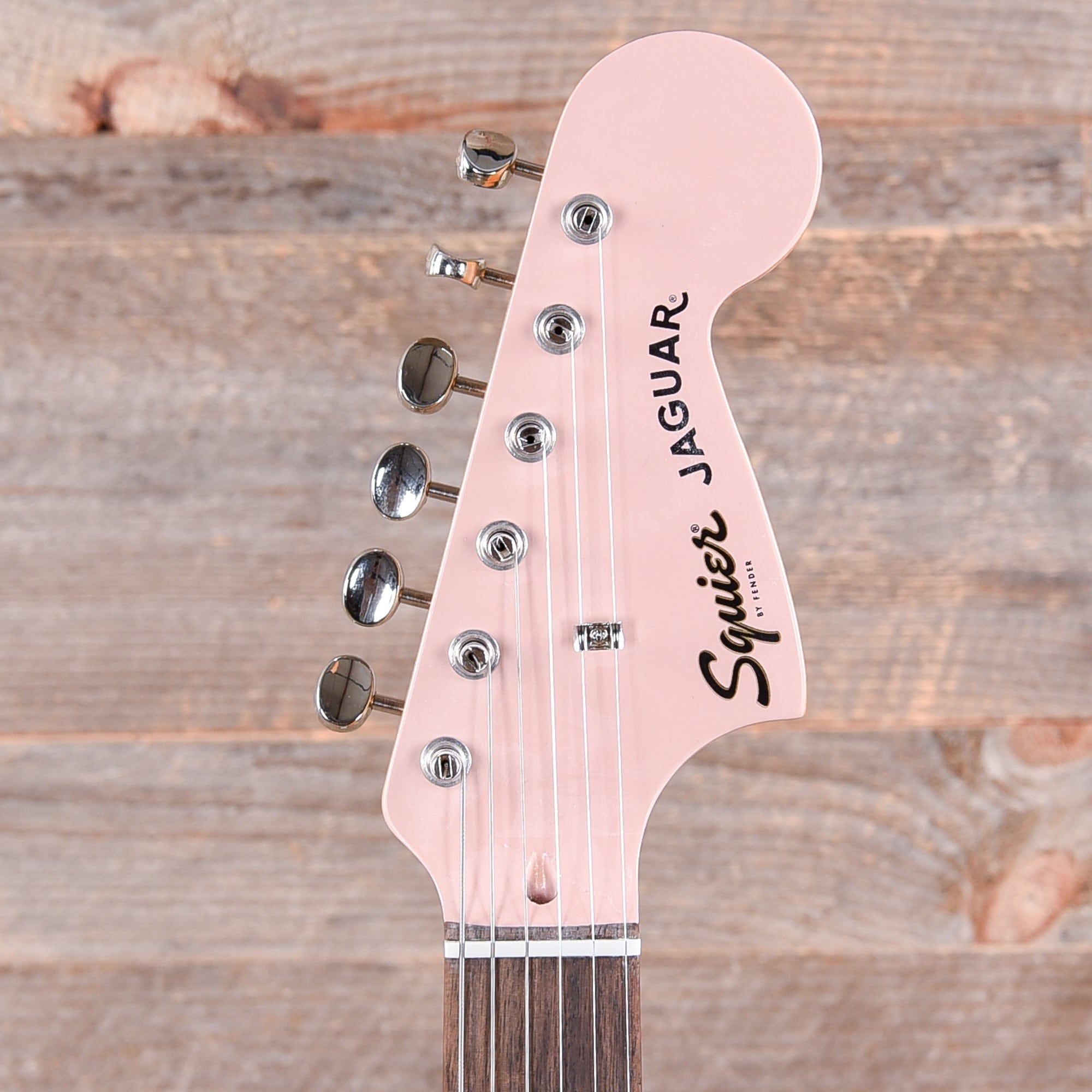 Squier Classic Vibe '60s Jaguar Shell Pink w/Matching Headcap & 3-Ply Mint Pickguard Electric Guitars / Solid Body