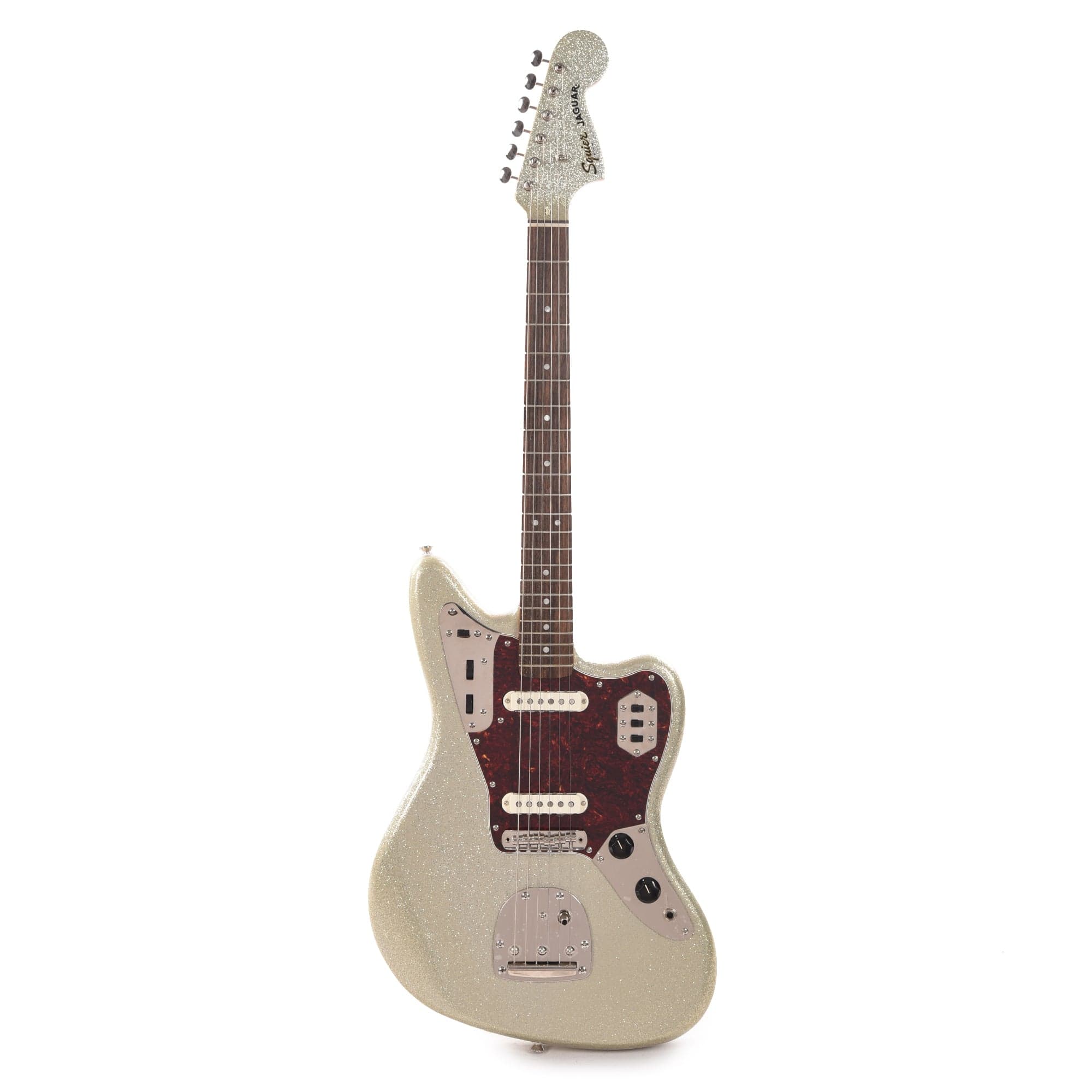 Squier Classic Vibe '60s Jaguar Silver Sparkle w/Matching Headcap Electric Guitars / Solid Body