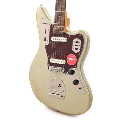 Squier Classic Vibe '60s Jaguar Silver Sparkle w/Matching Headcap Electric Guitars / Solid Body