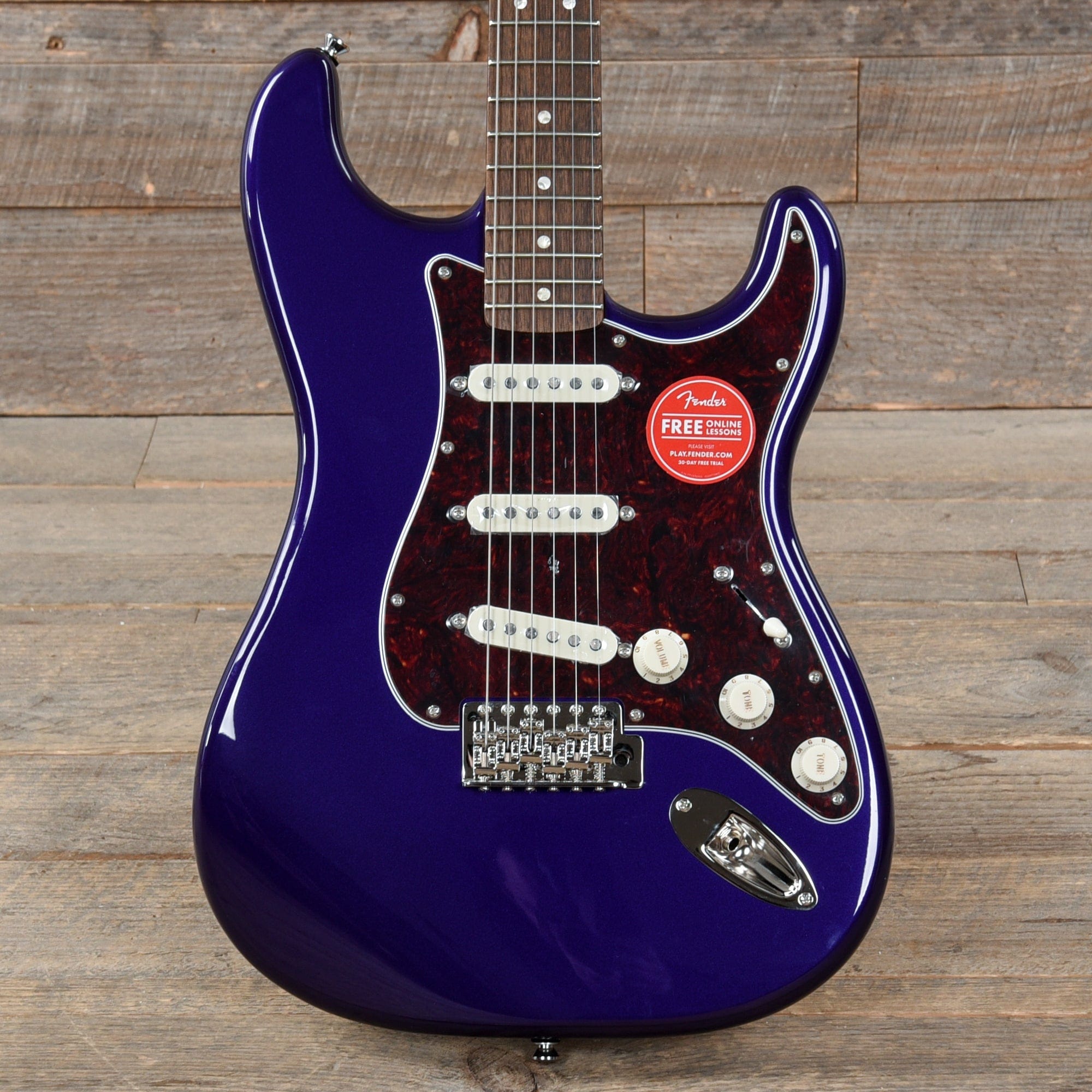 Squier Classic Vibe '60s Stratocaster Purple Metallic w/4-Ply Tortoise Pickguard Electric Guitars / Solid Body