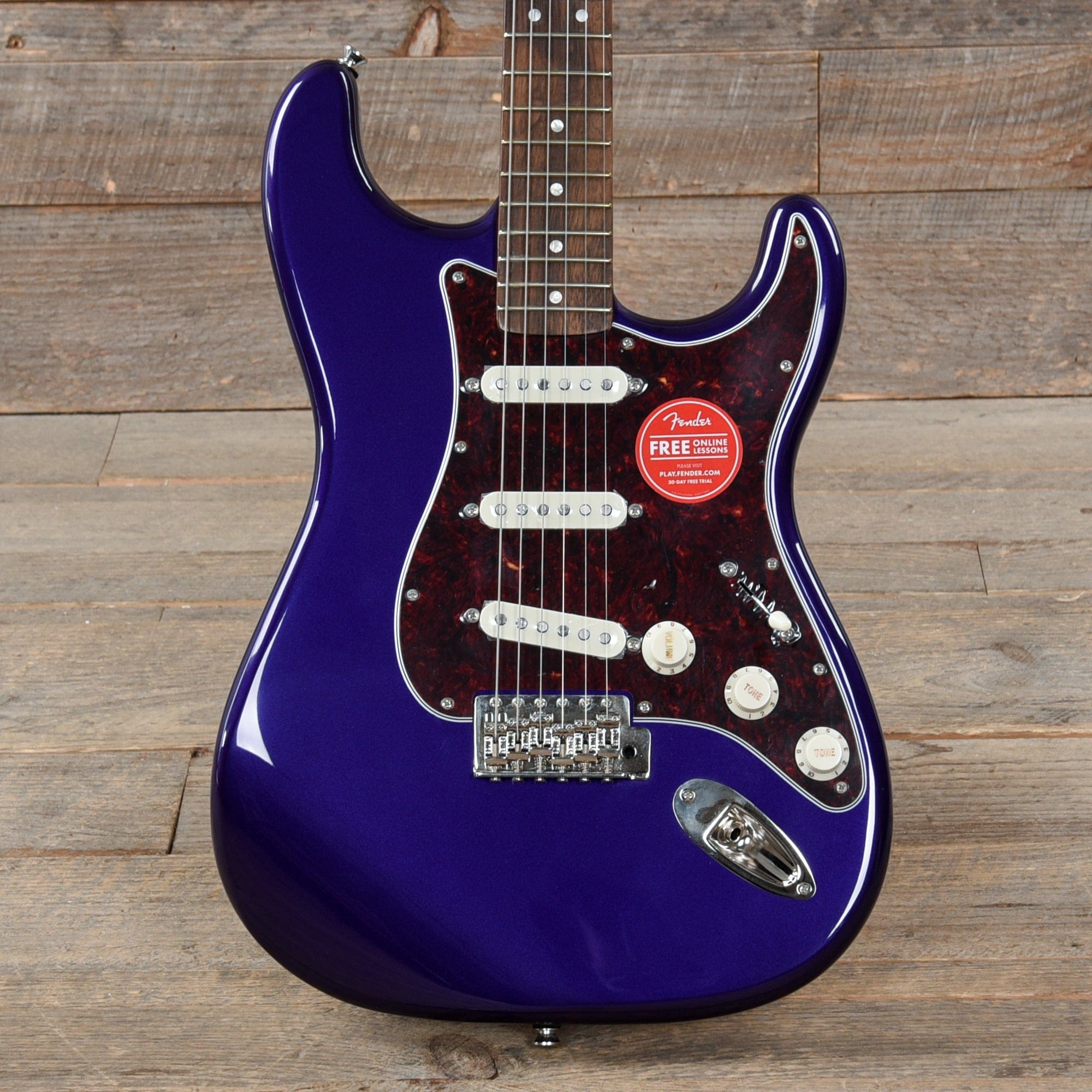 Squier Classic Vibe '60s Stratocaster Purple Metallic w/4-Ply Tortoise Pickguard Electric Guitars / Solid Body