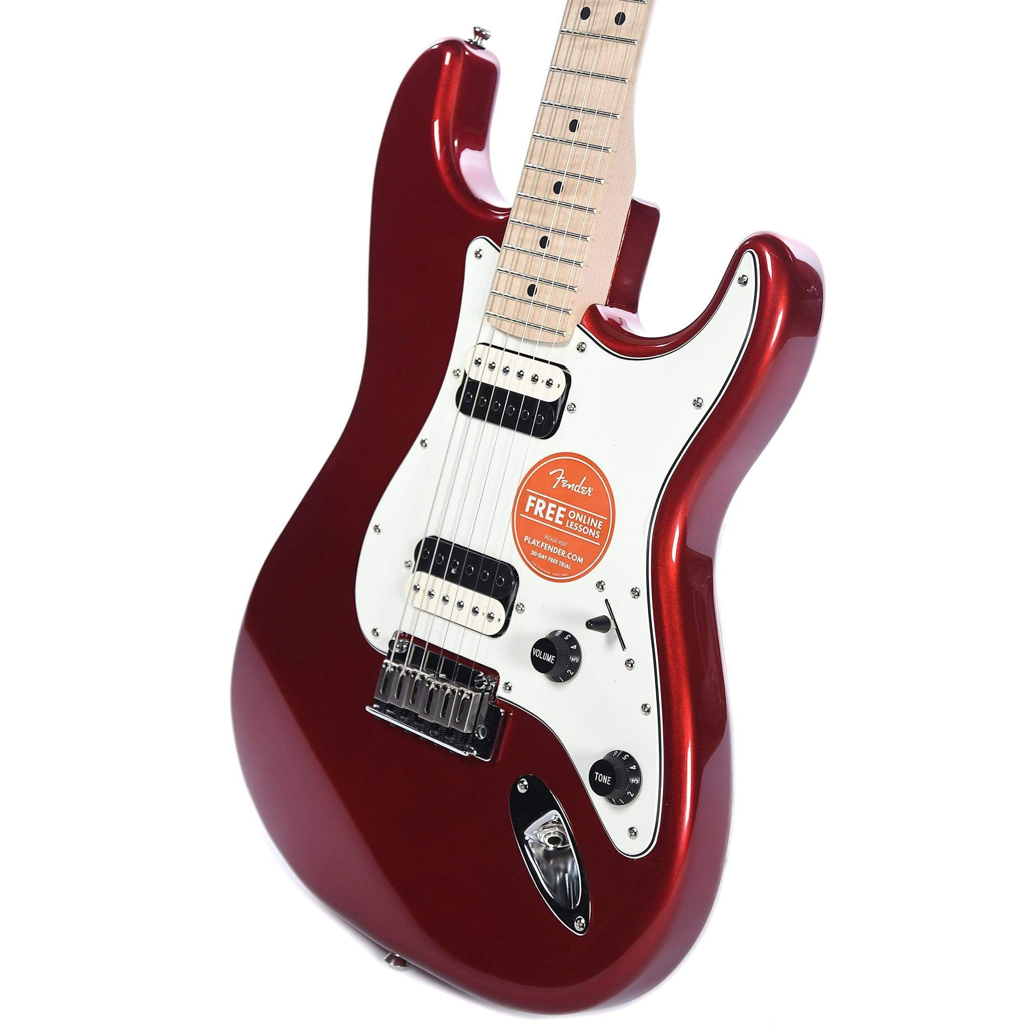 Squier Contemporary Stratocaster HH Dark Metallic Red w/Fender Gig Bag, Stand, Cable, Tuner, Picks and Strings Electric Guitars / Solid Body