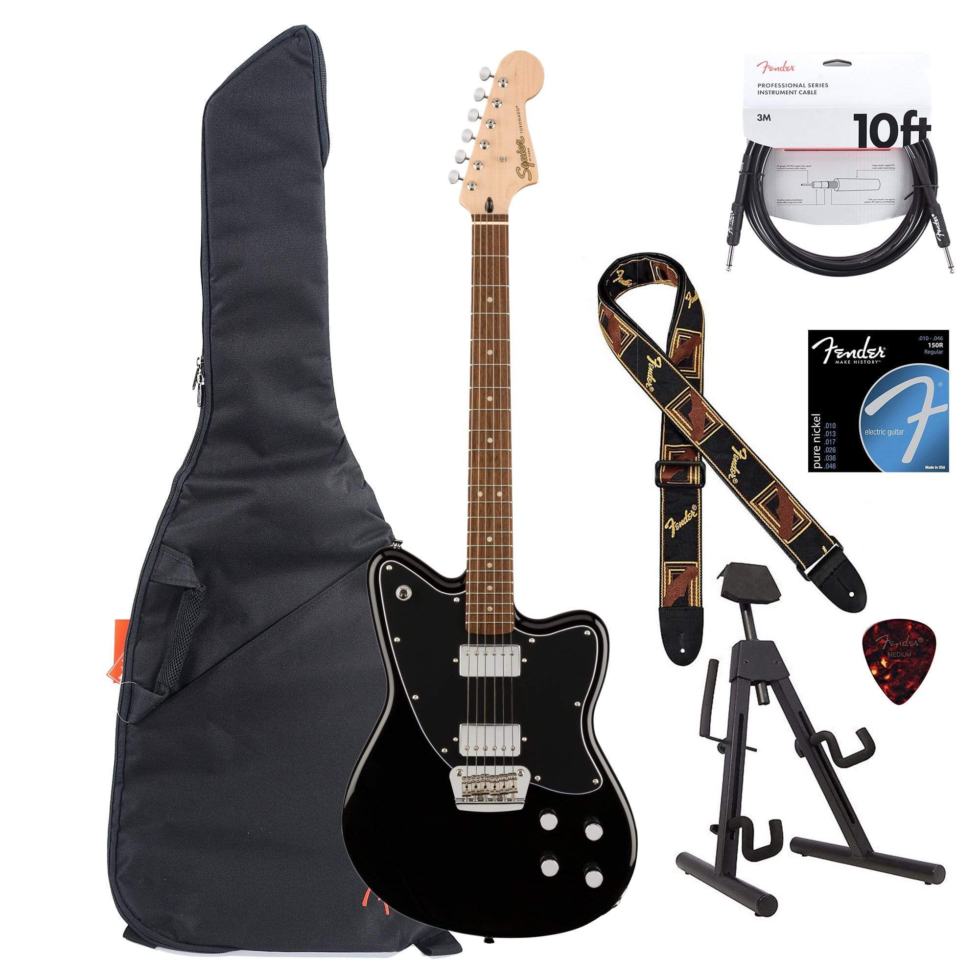 Squier Paranormal Toronado LRL Black Essentials Bundle – Chicago