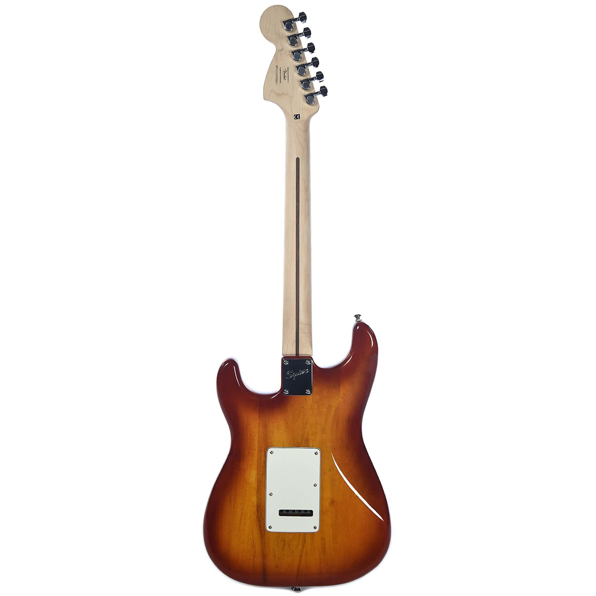 Squier Standard Stratocaster Flame Maple Top Amber Burst – Chicago 