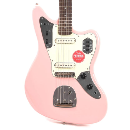 Squier Classic Vibe '60s Jaguar Shell Pink w/Matching Headcap & 3-Ply Mint Pickguard