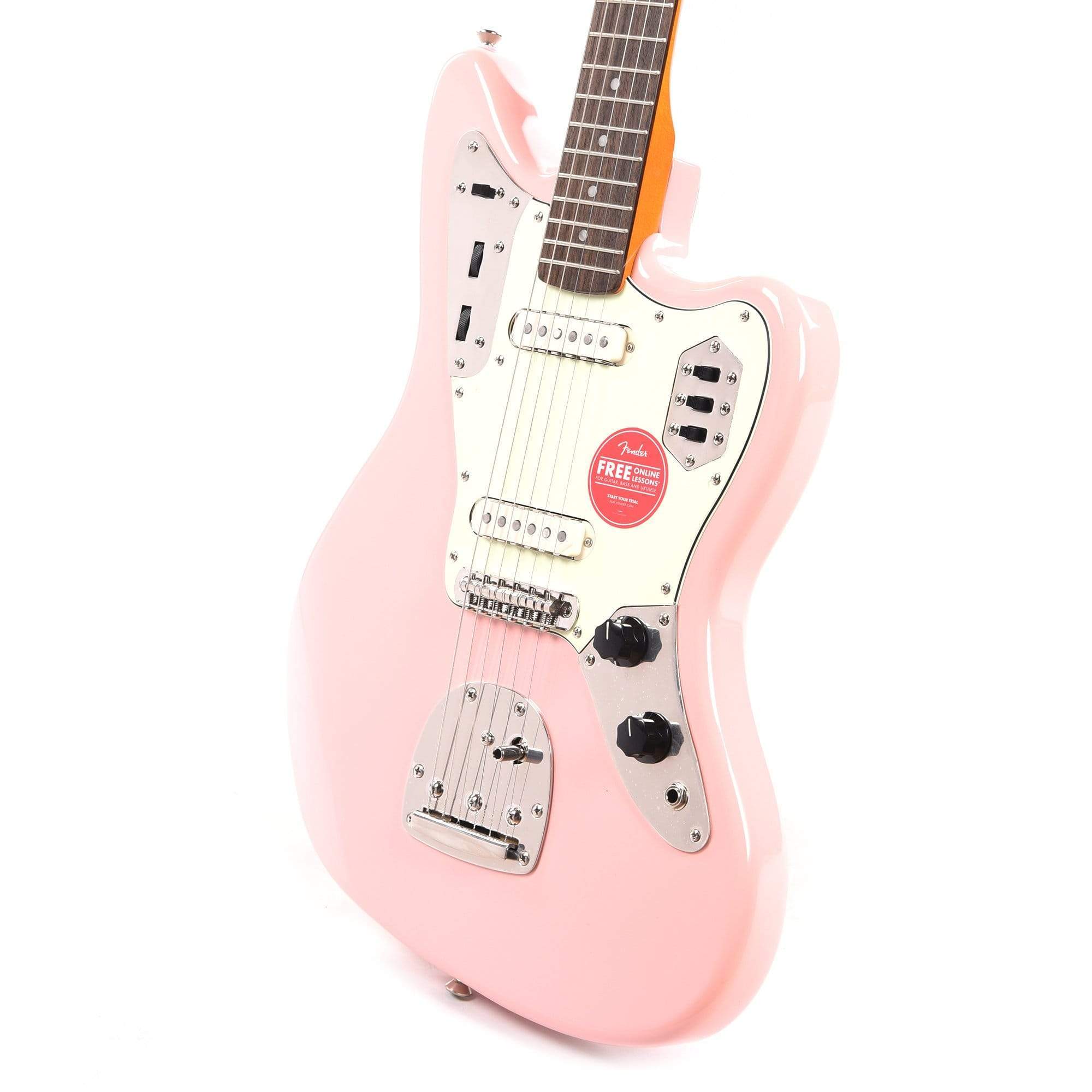 Squier Classic Vibe '60s Jaguar Shell Pink w/Matching Headcap & 3 