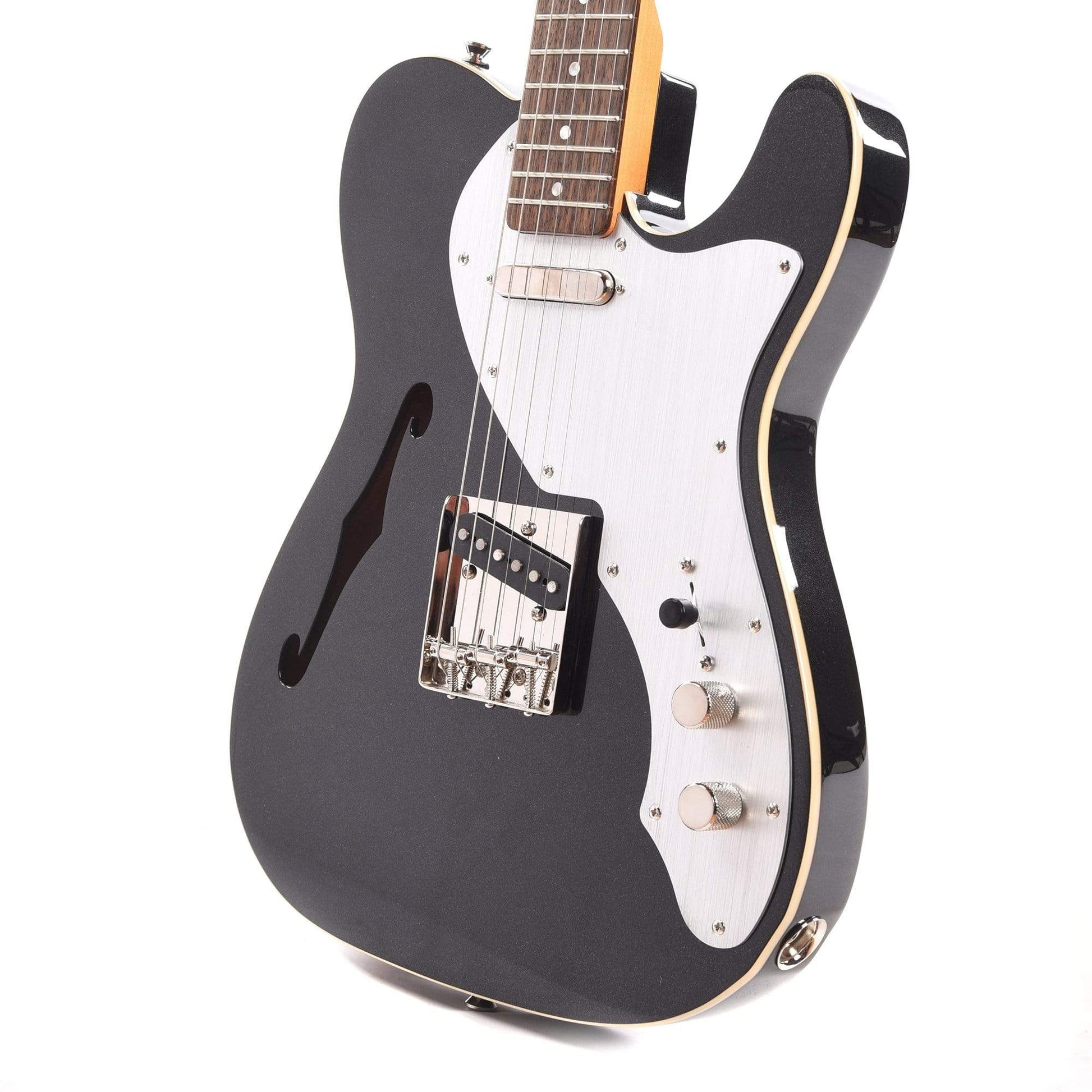 Squier Classic Vibe '60s Telecaster Thinline Black Metallic w/Silver Anodized Pickguard Electric Guitars / Semi-Hollow