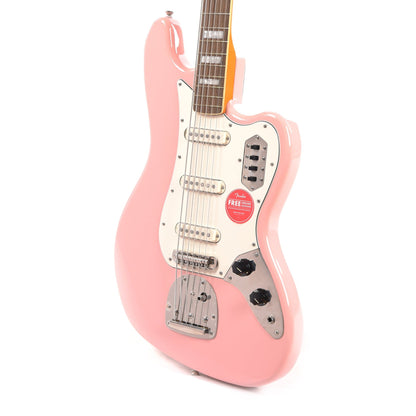 Squier Classic Vibe Bass VI Shell Pink w/Matching Headcap & 3-Ply Parchment Pickguard