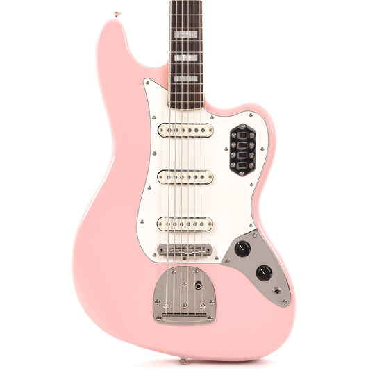 Squier Classic Vibe Bass VI Shell Pink w/Matching Headcap & 3-Ply Parchment Pickguard