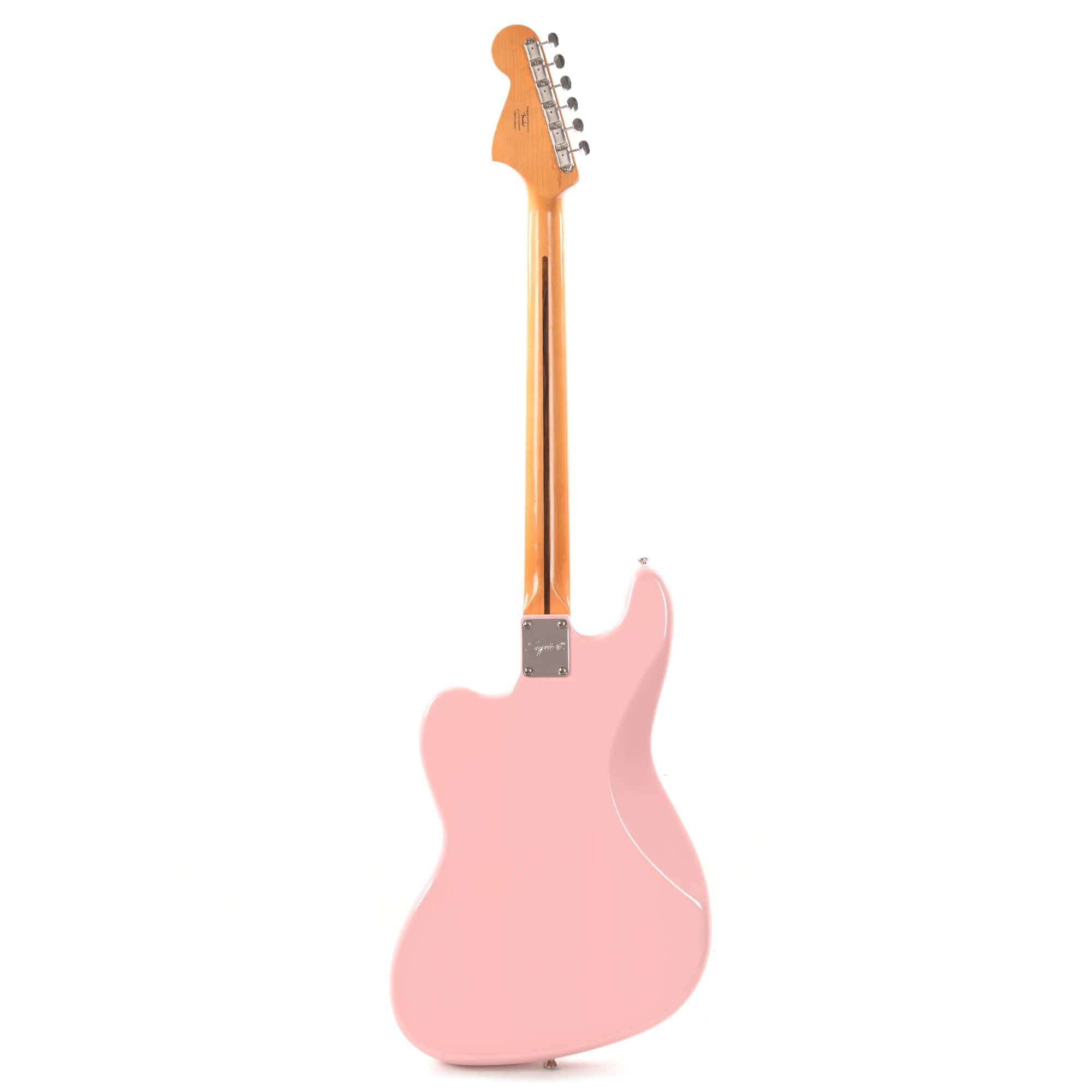 Squier Classic Vibe Bass VI Shell Pink w/Matching Headcap & 3-Ply Parchment Pickguard